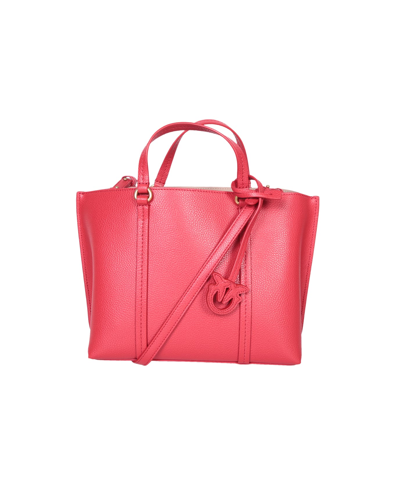 Pinko Pink Carrie Shopper Bag By Pinko - Red
