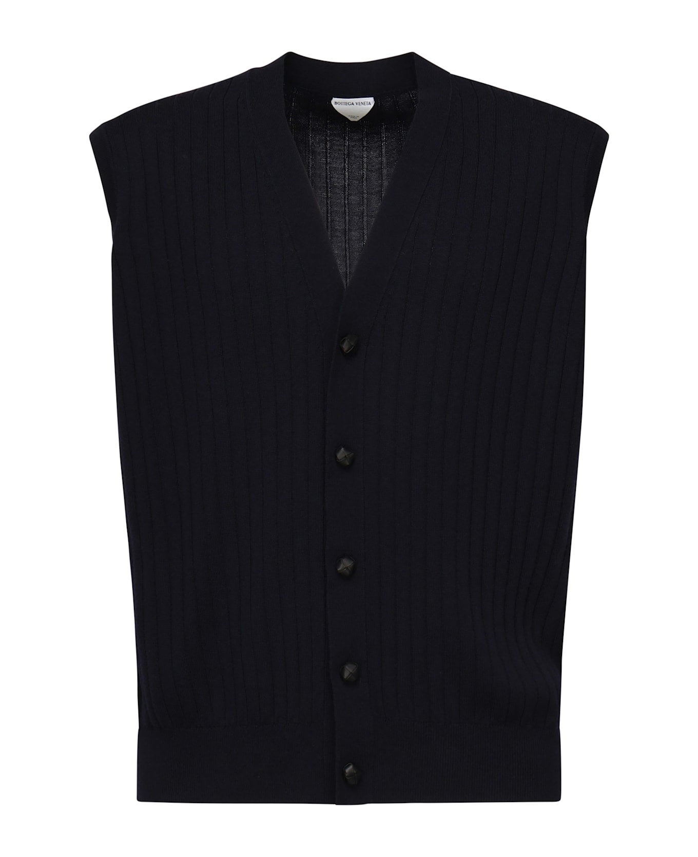 Bottega Veneta Ribbed Wool Vest - Blue