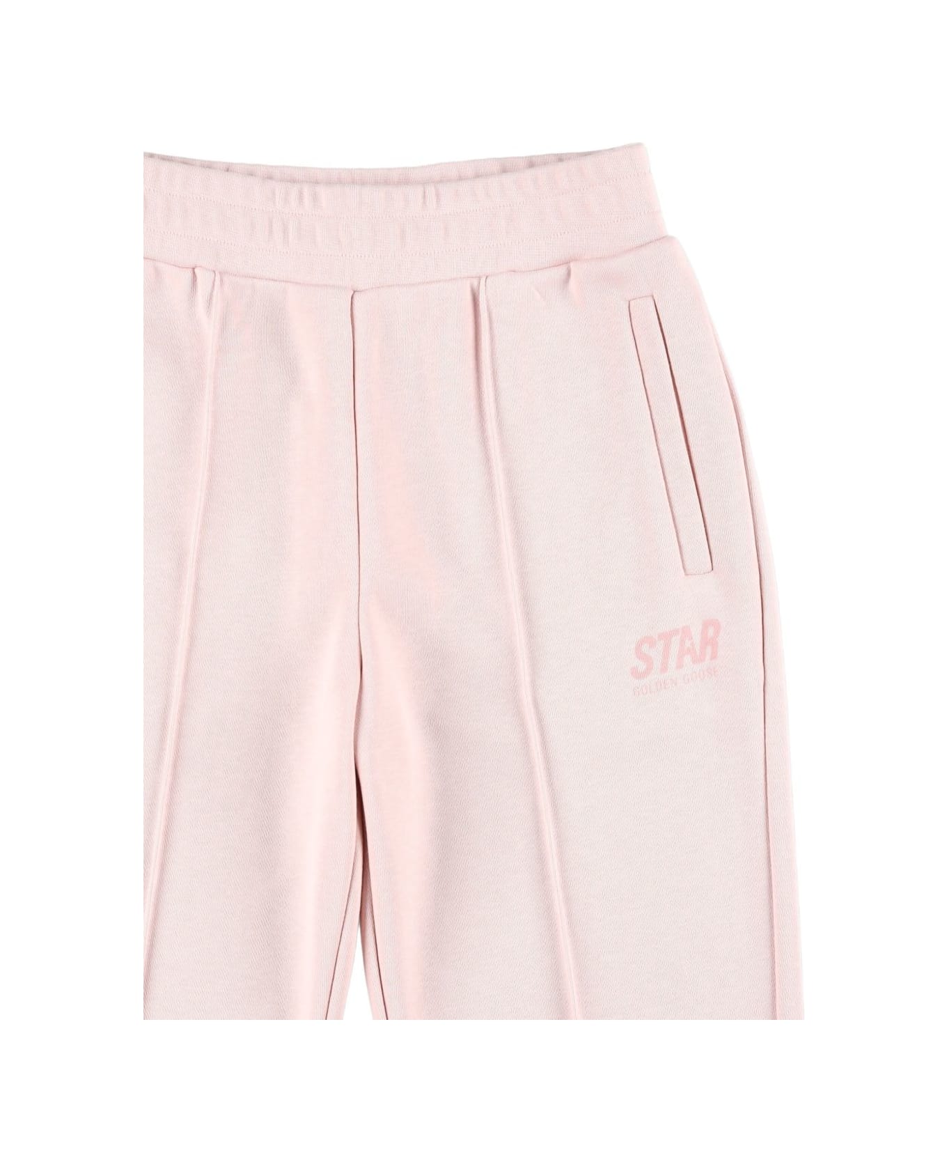 Golden Goose Kids Star-embroidered Panelled Trousers - Pink