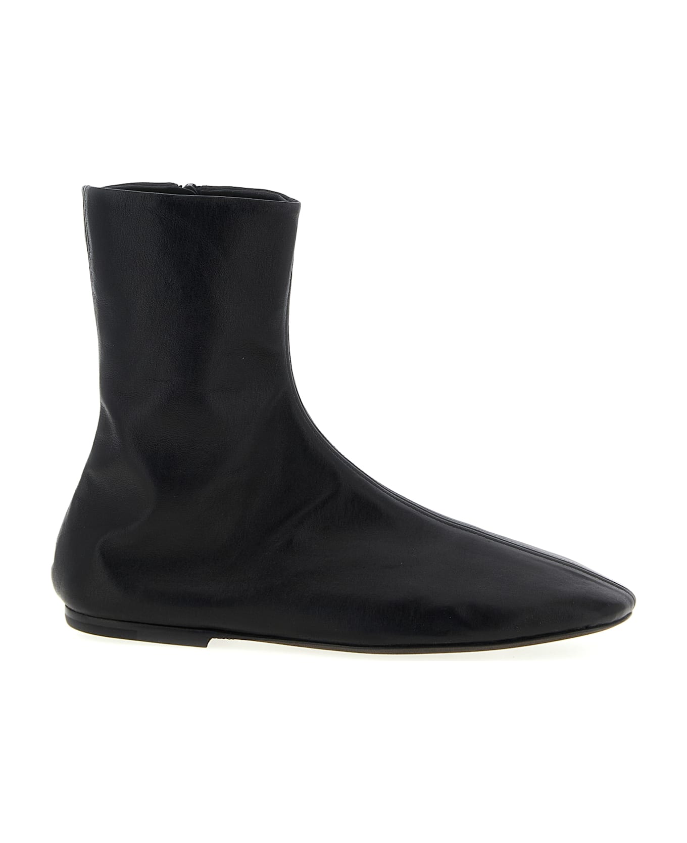 Dries Van Noten Leather Ankle Boots - Black  