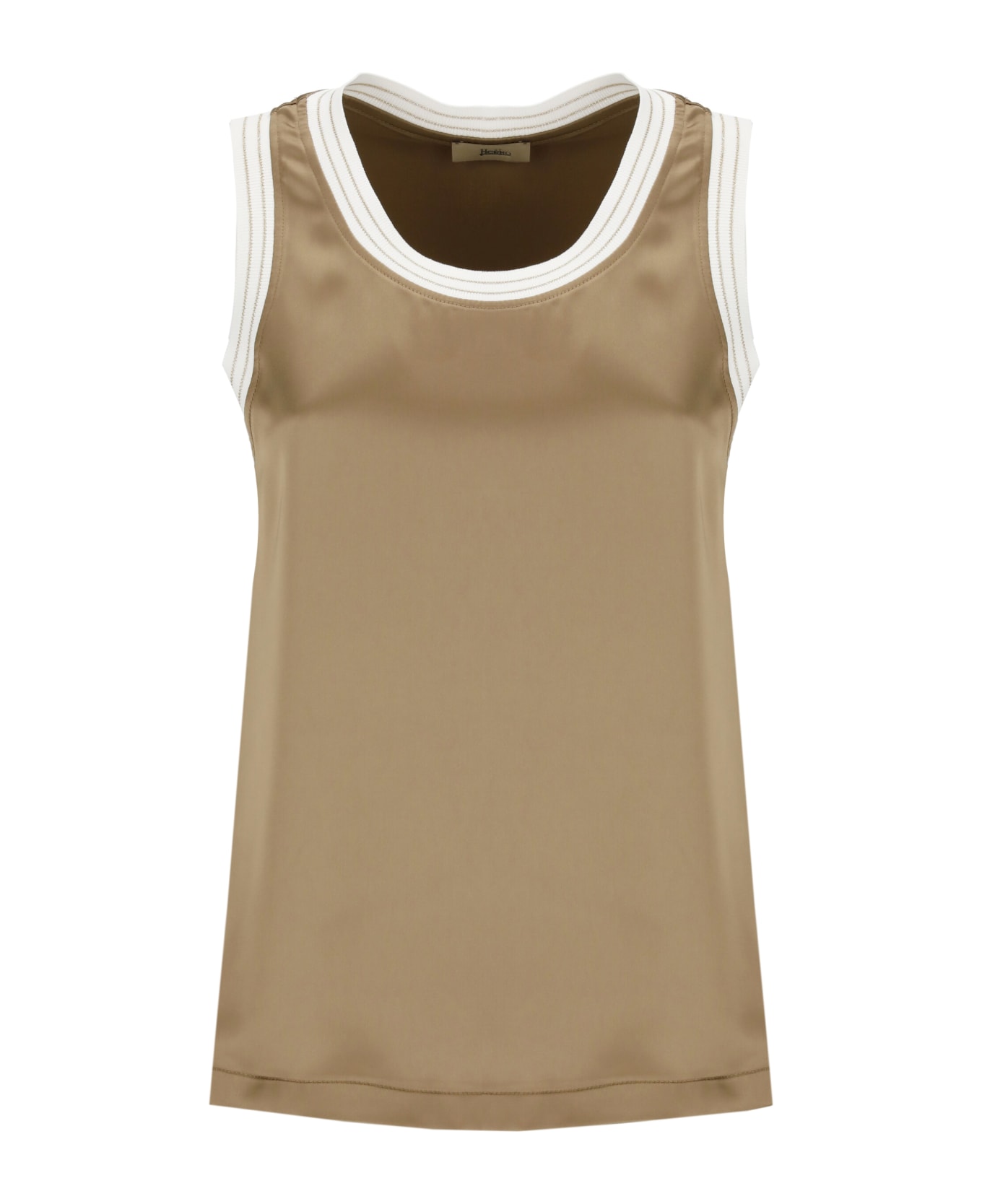 Herno Casual Satin Top - Sand