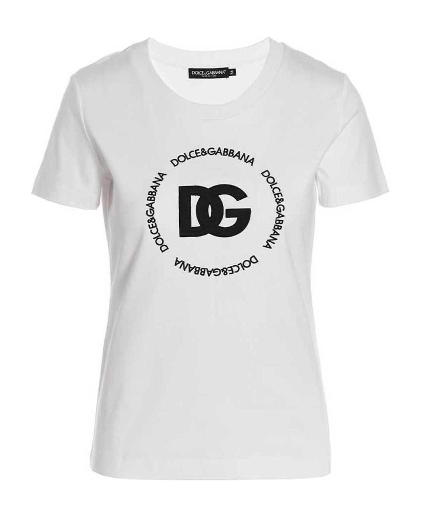 Dolce & Gabbana Logo Embroidery T-shirt - White