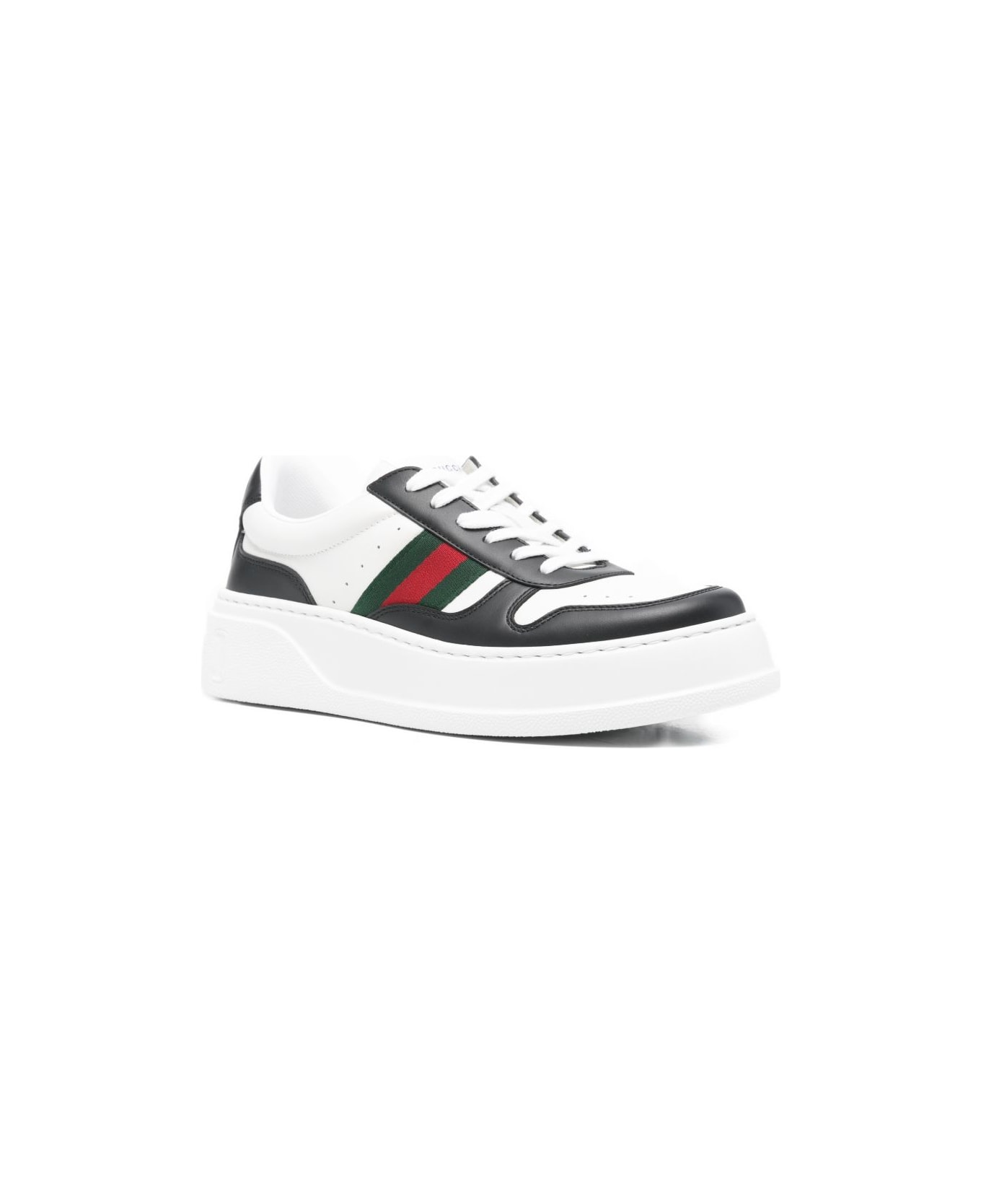 Gucci Chunky B Leather Sneakers - Black
