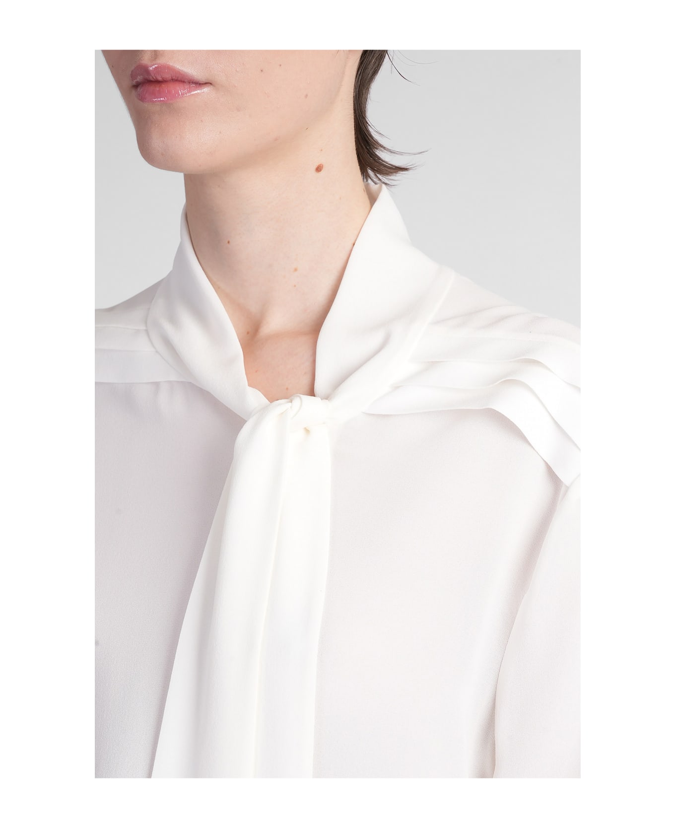 Alexander McQueen Shirt In Beige Silk - beige