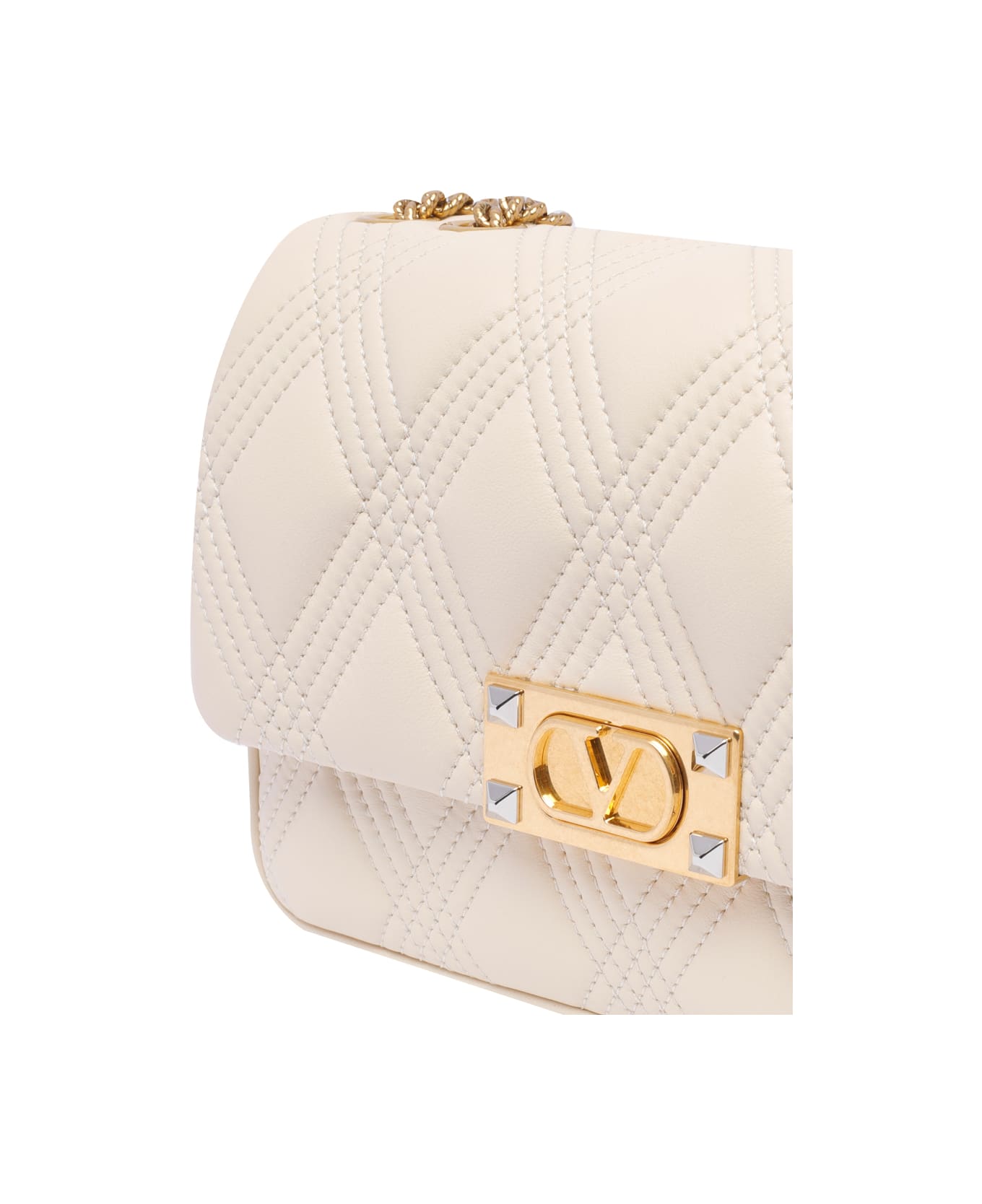 Valentino Garavani Medium Shoulder Bag Quiltie 67 - White