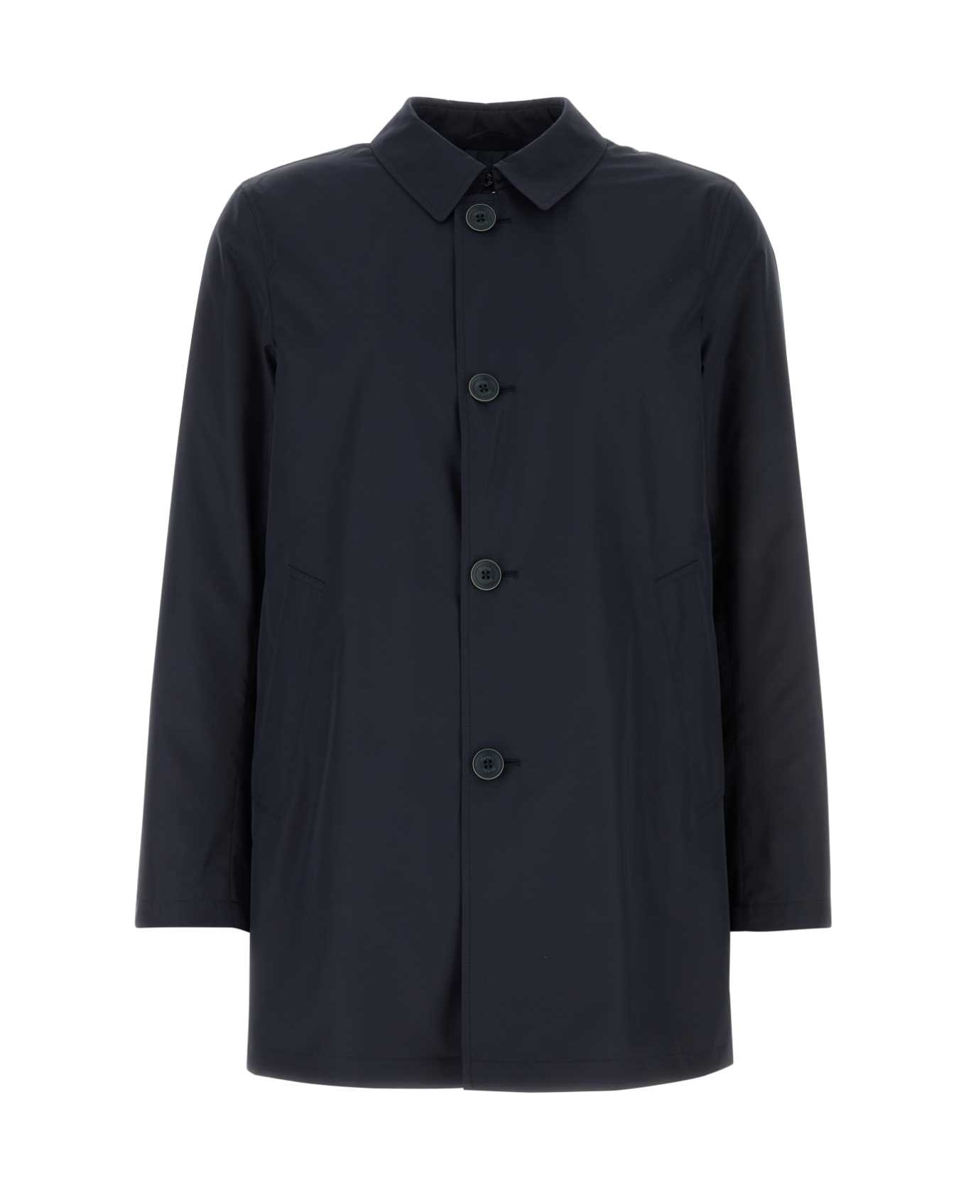 Herno Navy Blue Polyester Jacket