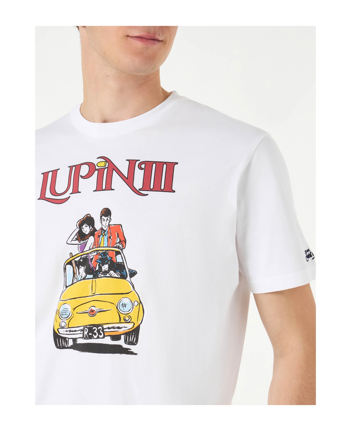 MC2 Saint Barth Man Cotton T-shirt With Lupin Print | Lupin Iii Special Edition - WHITE