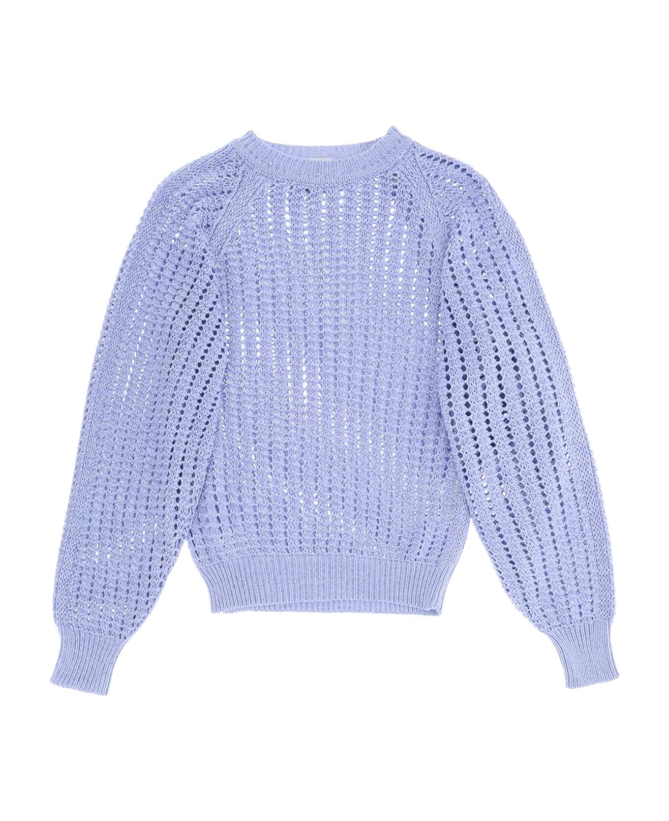 Agnona Cotton Silk Sweater - GLICINE (Purple)