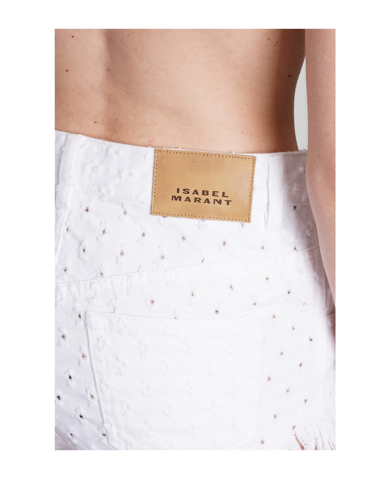 Isabel Marant Aneida Shorts In White Cotton - white