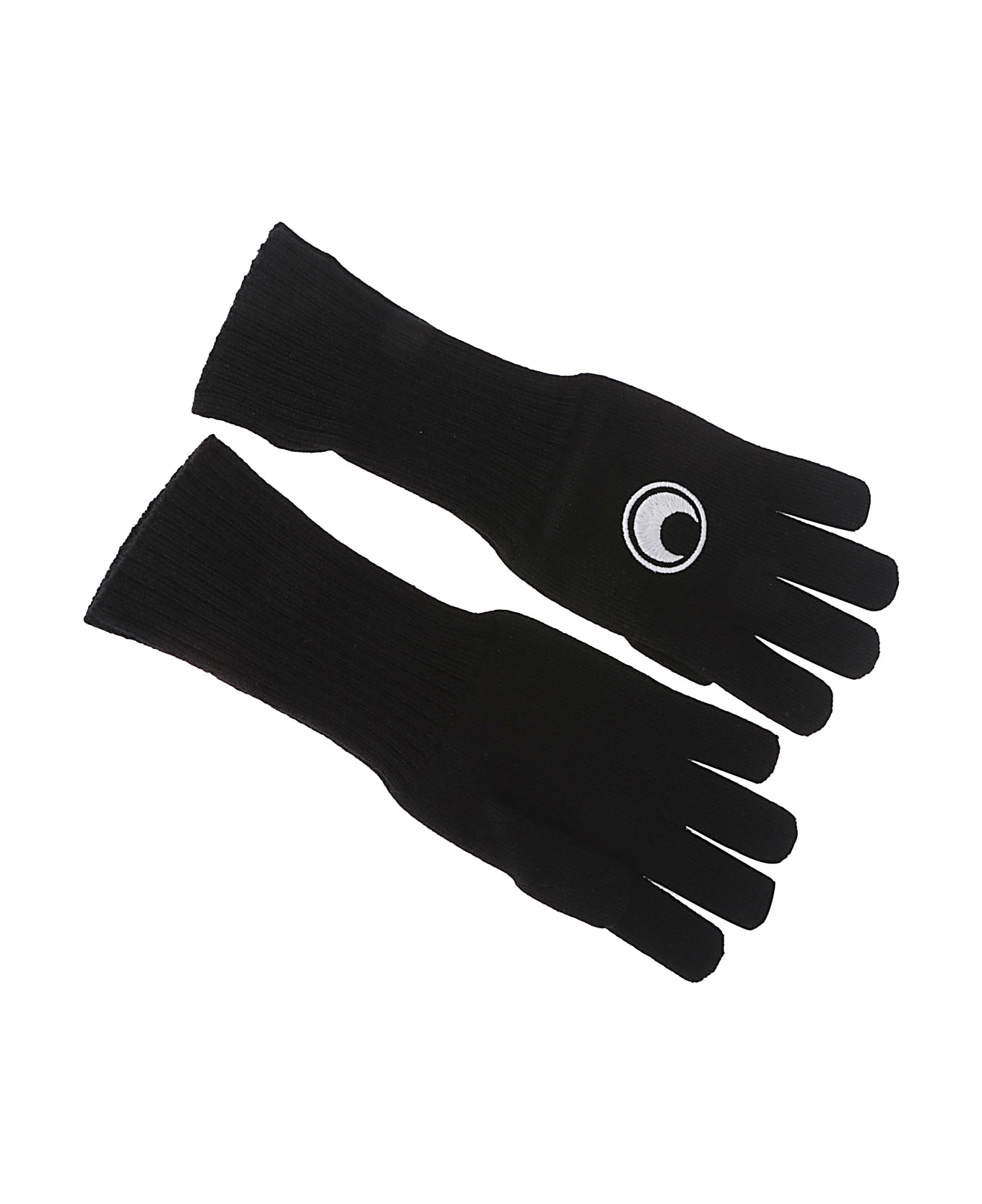 Marine Serre Gloves In Black Wool - BLACK