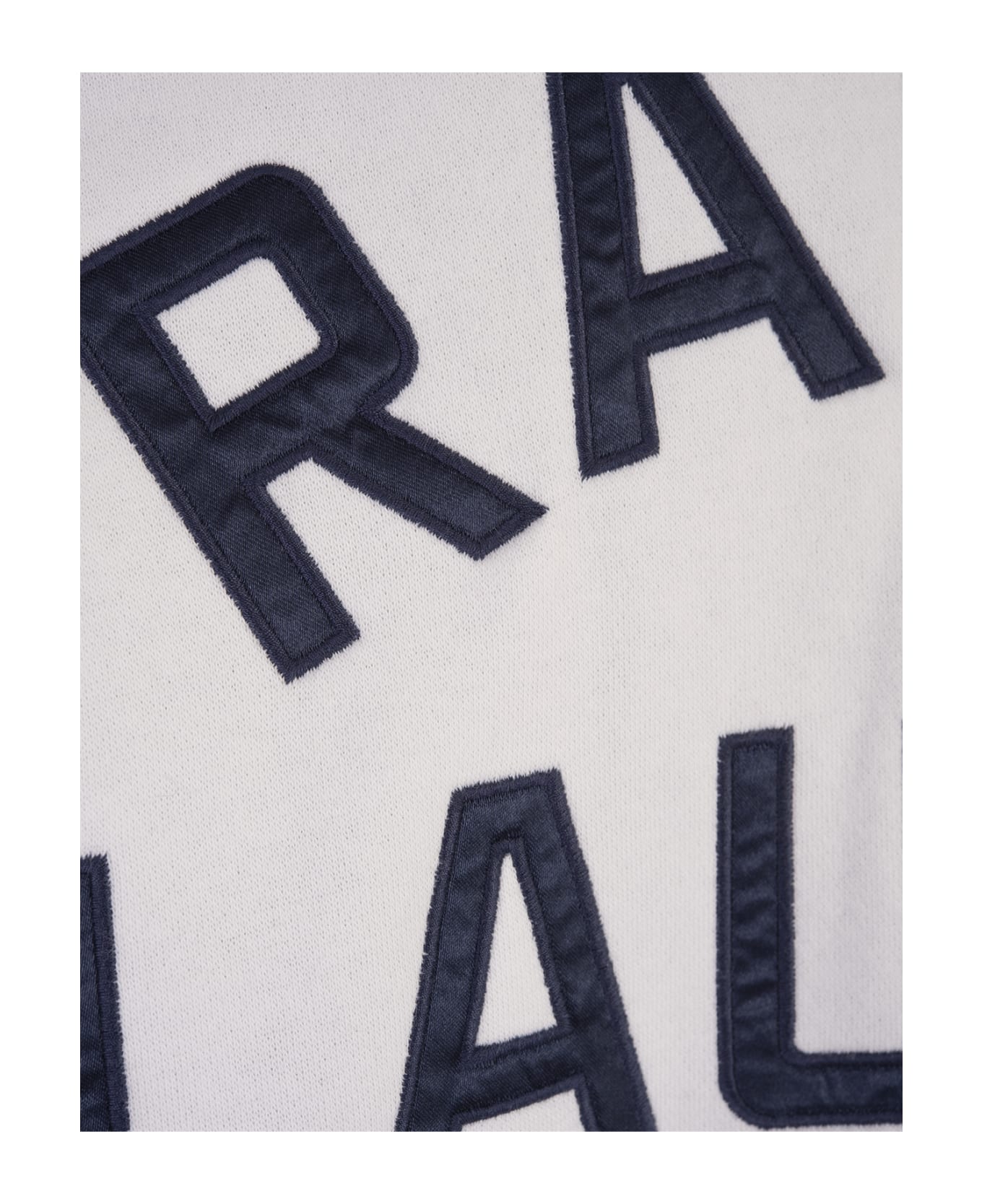 Ralph Lauren White And Dark Blue Reversible Bomber Jacket With Logos - White ジャケット