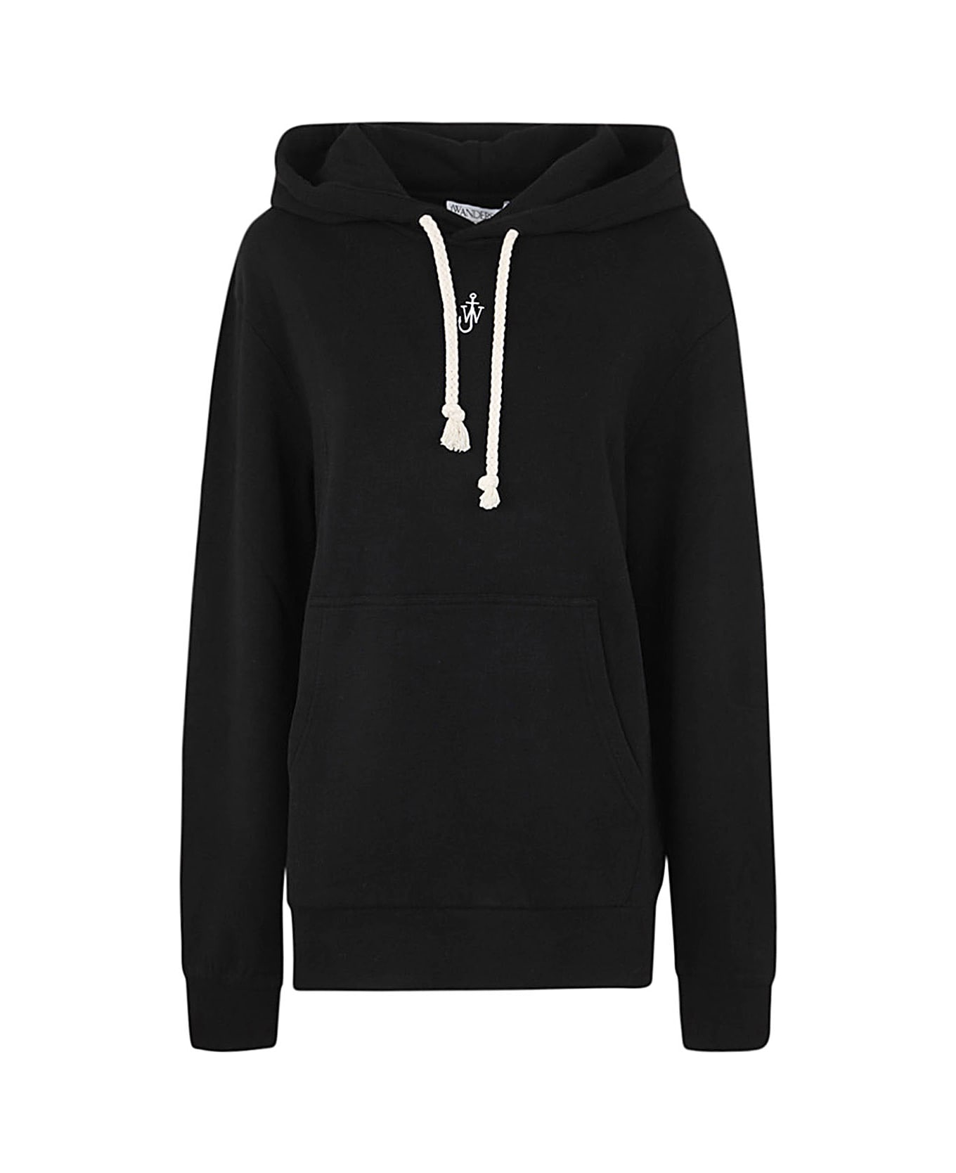 J.W. Anderson Anchor Embroidery Hoodie - Black