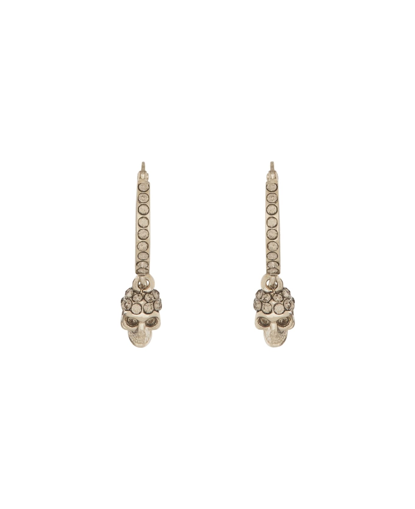 Alexander McQueen Skull Hoop Earrings - GOLD