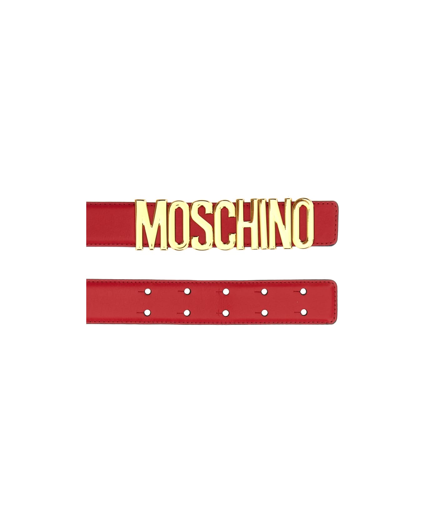 Moschino Leather Belt - RED ベルト