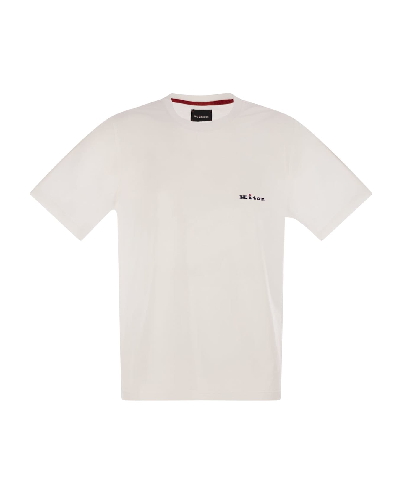Kiton Cotton T-shirt With Logo - White