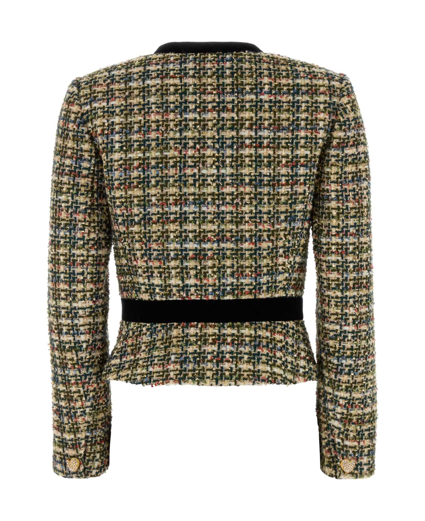 Valentino Garavani Multicolor Tweed Blazer - MULTICOLOR.