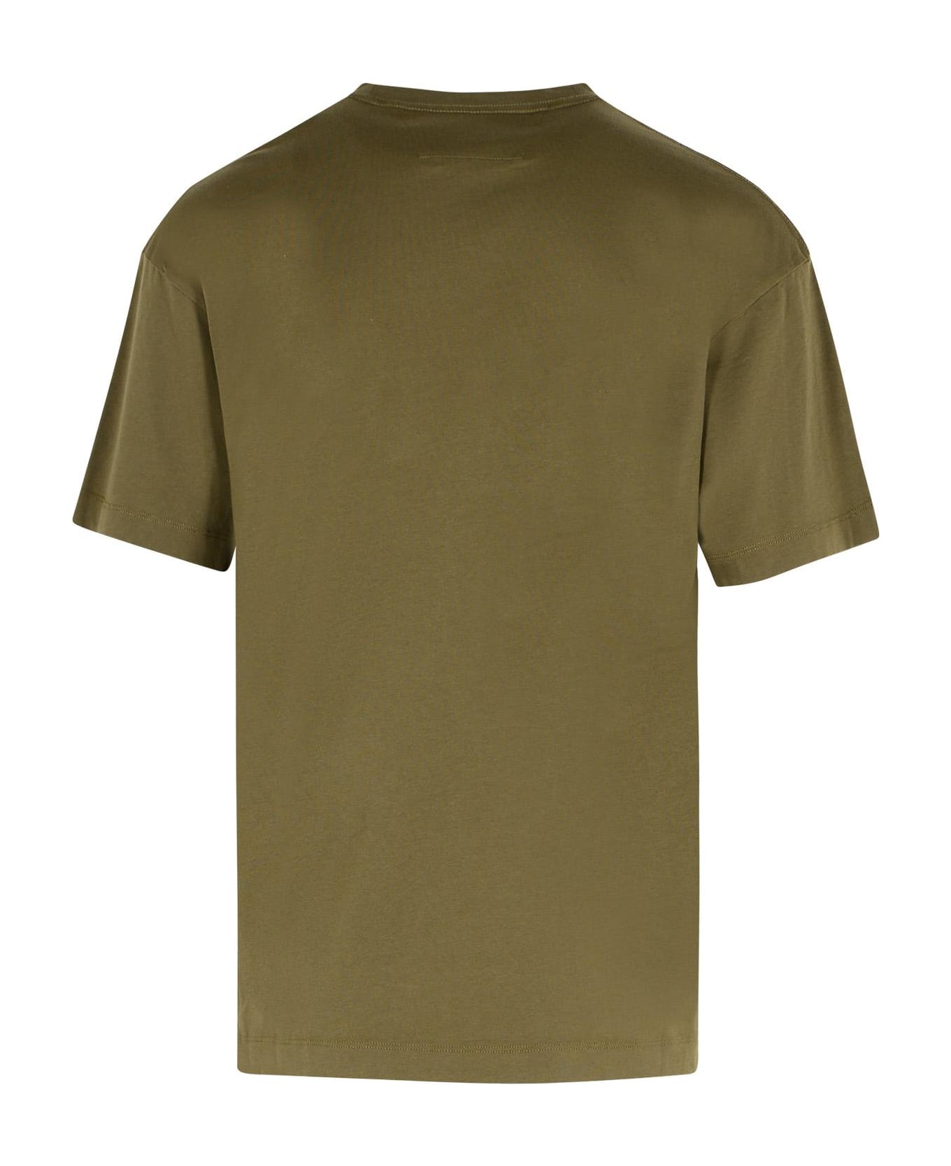 C.P. Company Green Cotton T-shirt - Green
