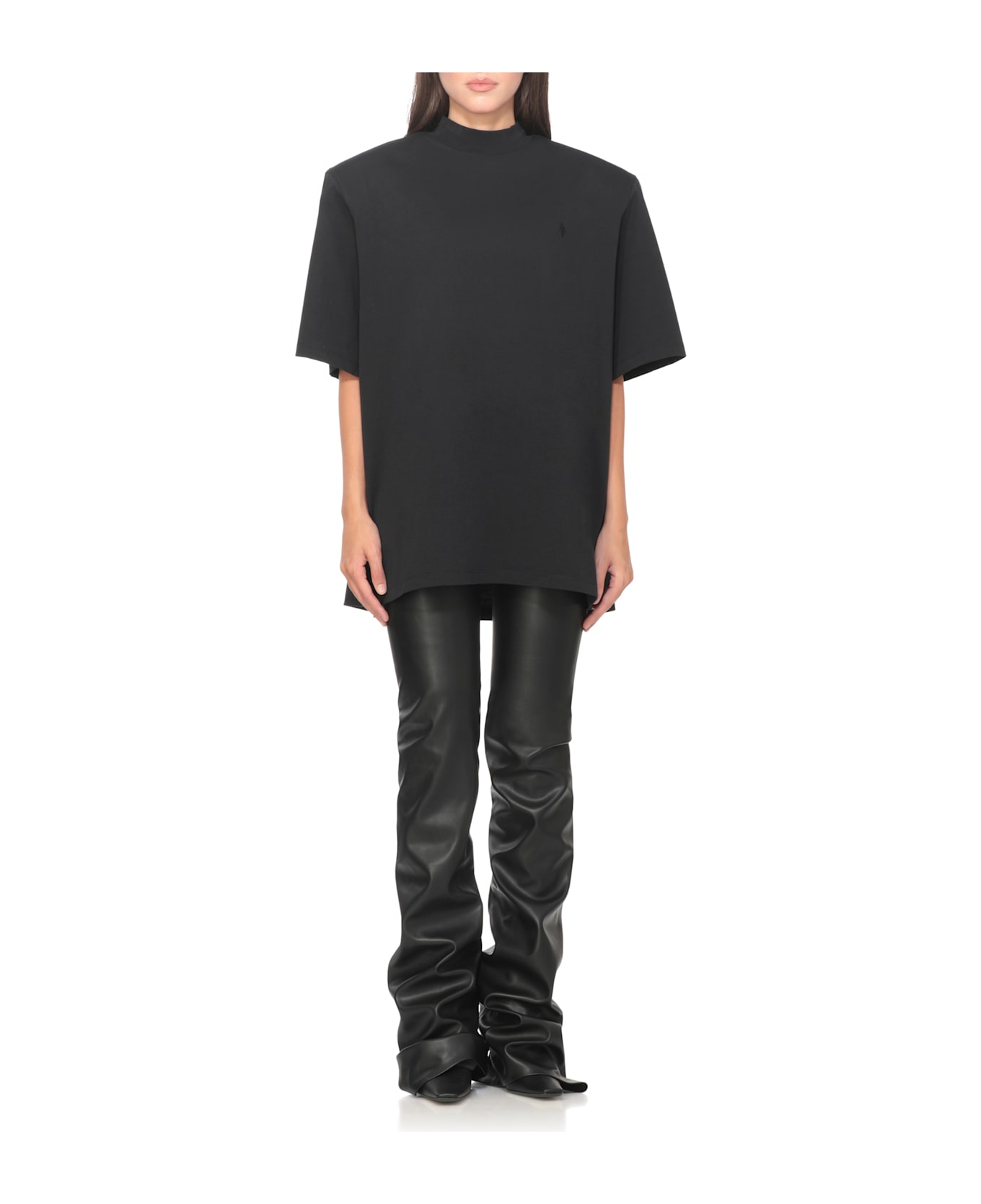 The Attico Cotton T-shirt - Black Tシャツ