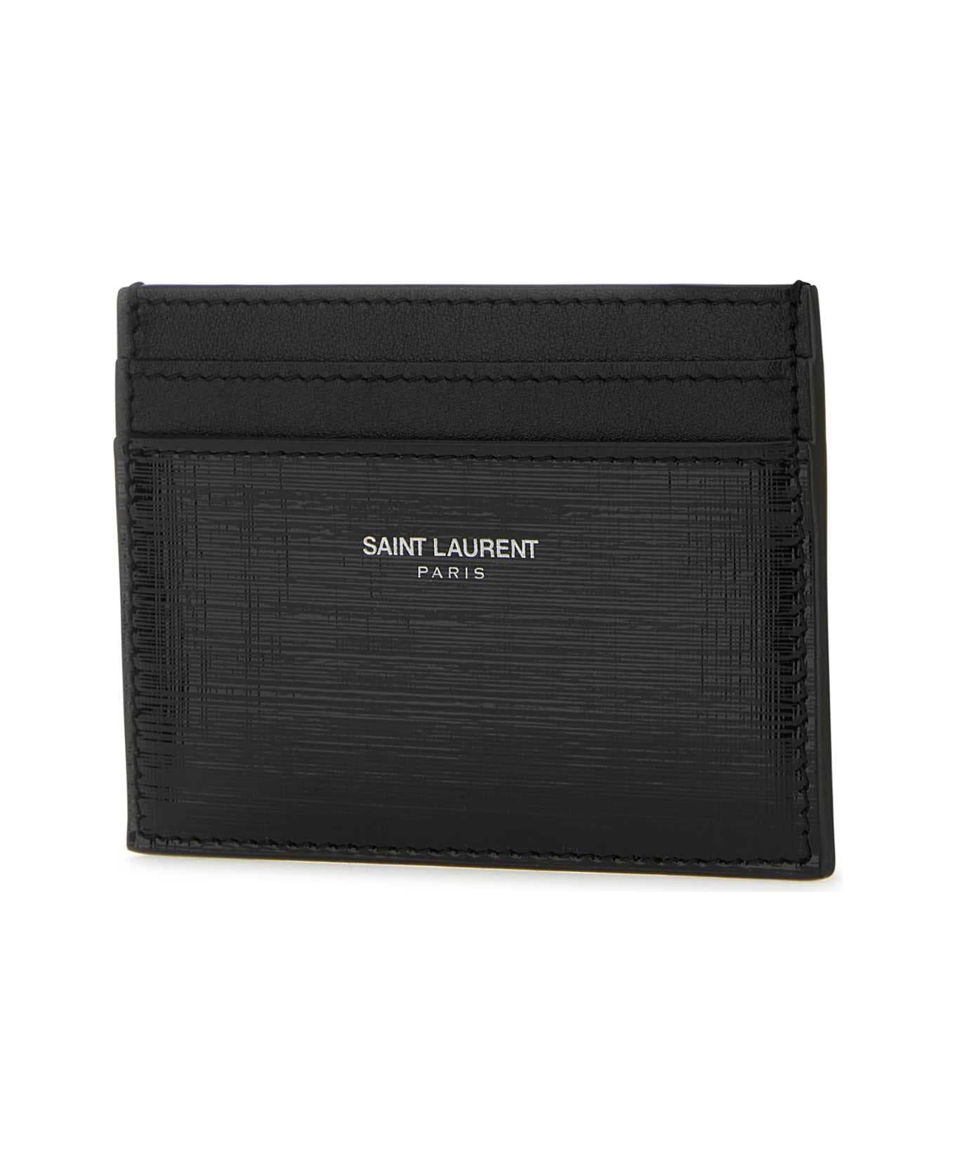 Saint Laurent Black Leather Card Holder - NERONERO