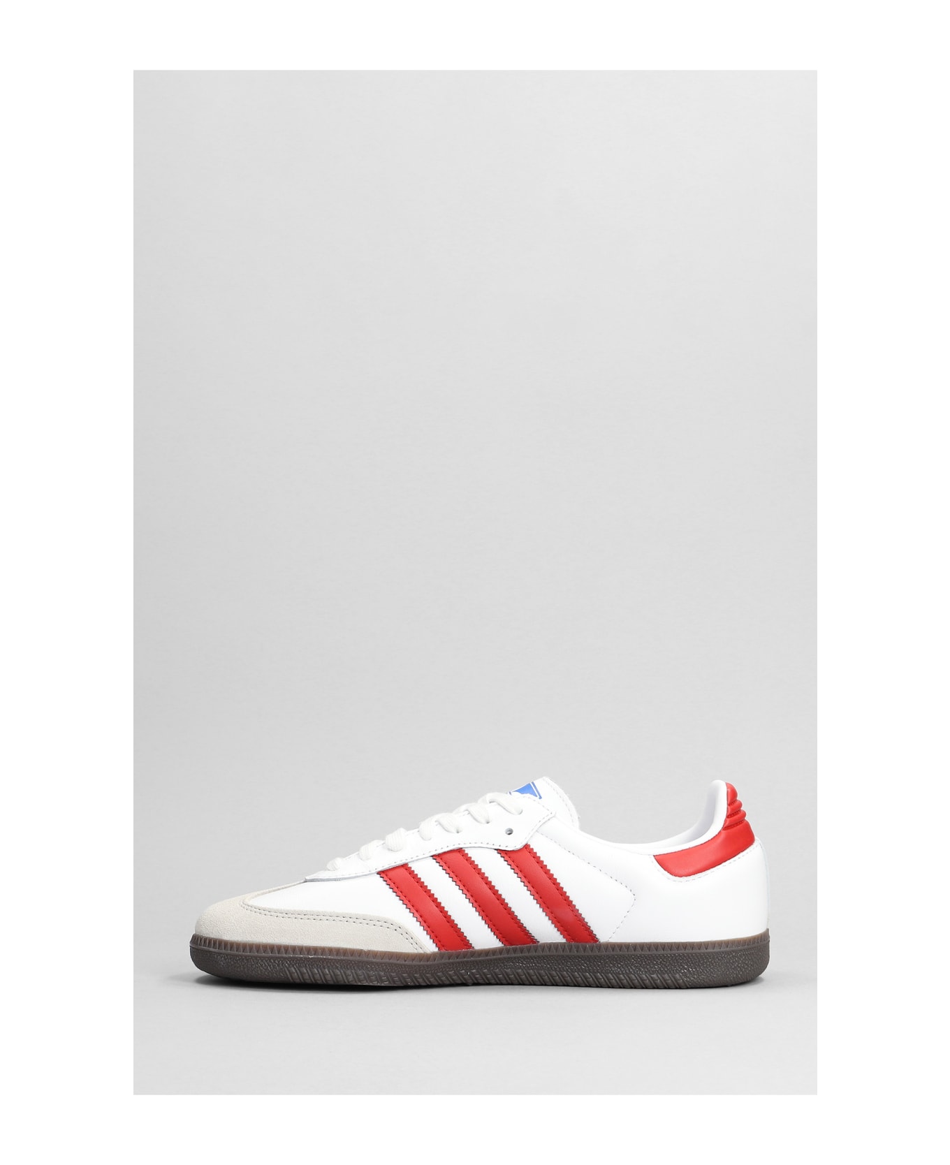 Adidas Originals Samba Leather Sneakers - WHITE/RED