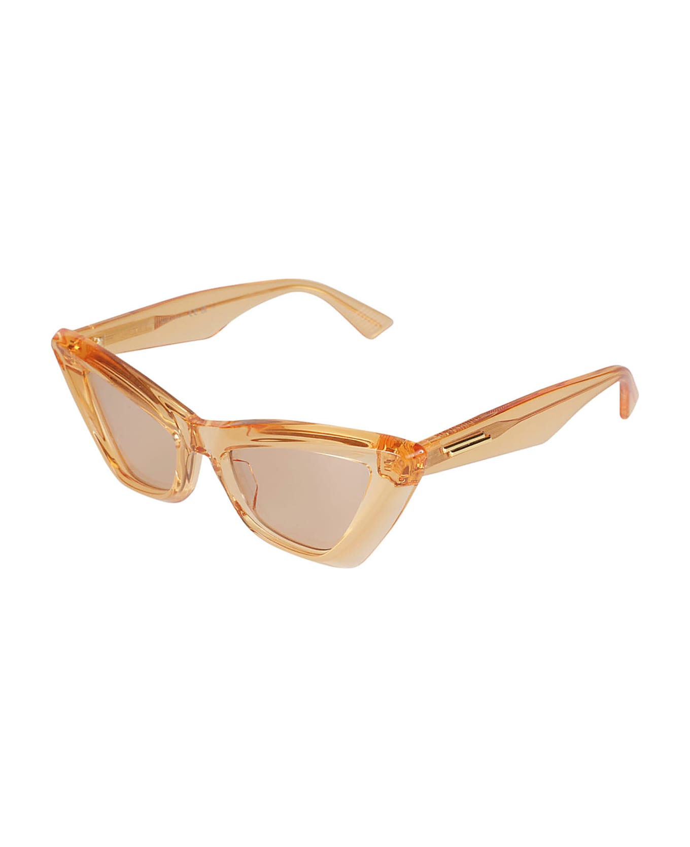 Bottega Veneta Eyewear Cat Eye Frame Sunglasses - Orange/Brown