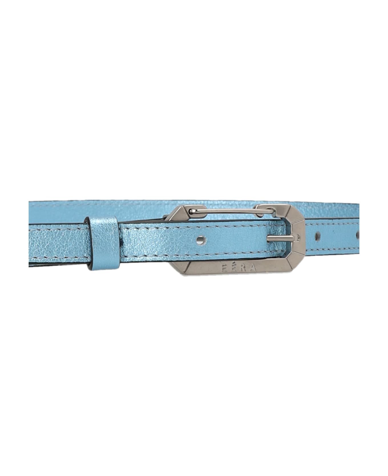EÉRA Foil Leather Belt - Light Blue