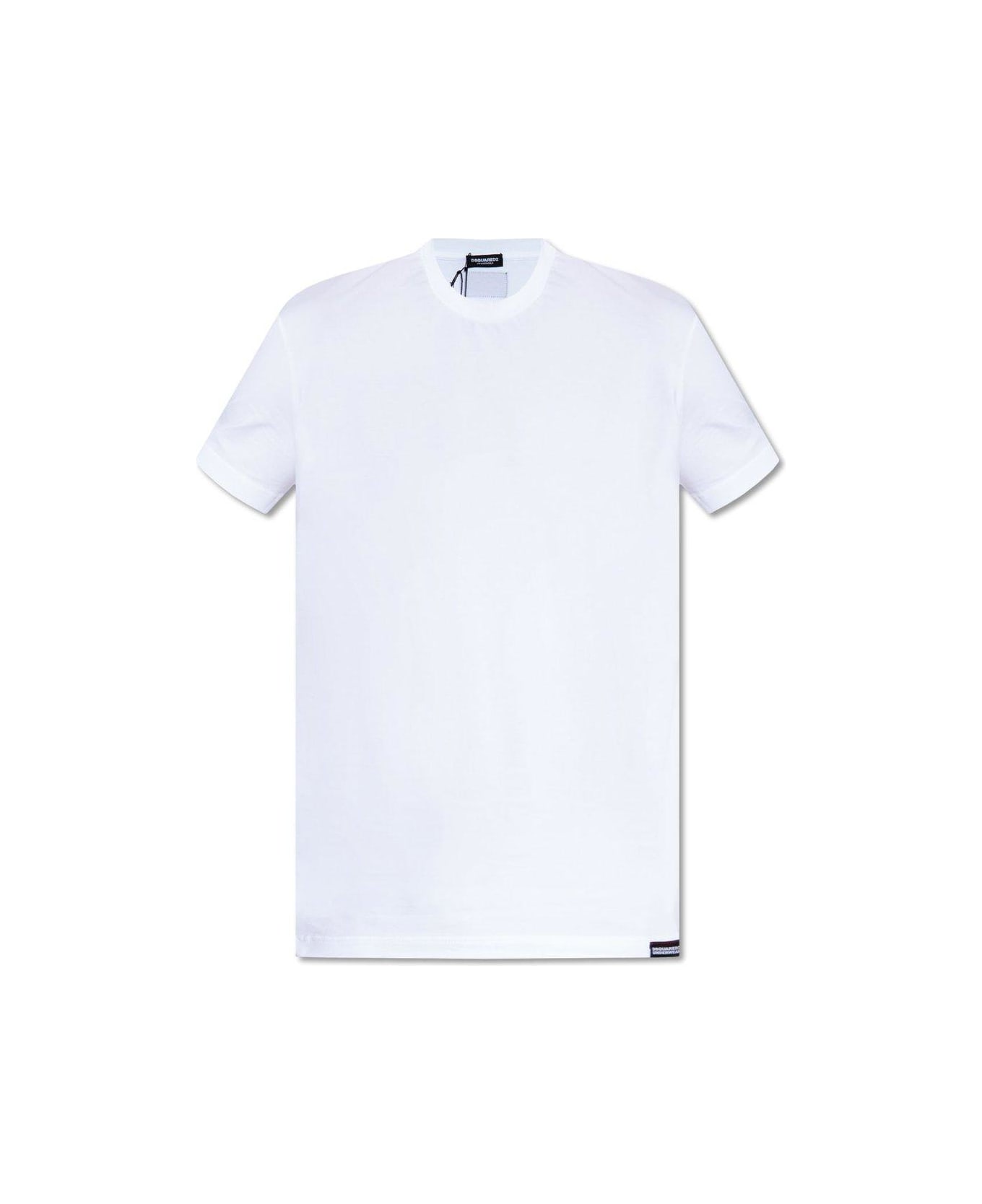 Dsquared2 Logo Patch Crewneck T-shirt - White