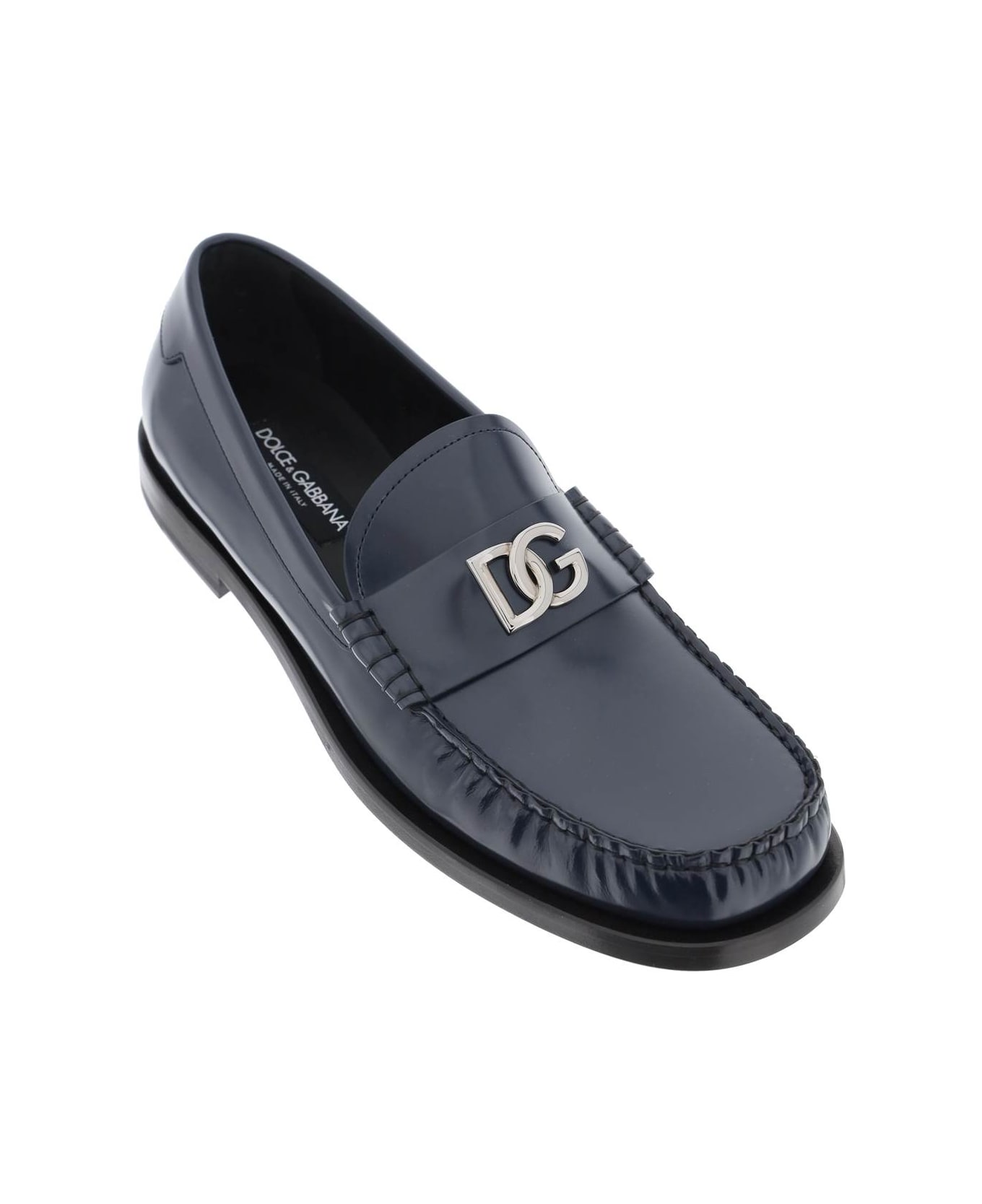 Dolce & Gabbana Leather Loafers - BLUE