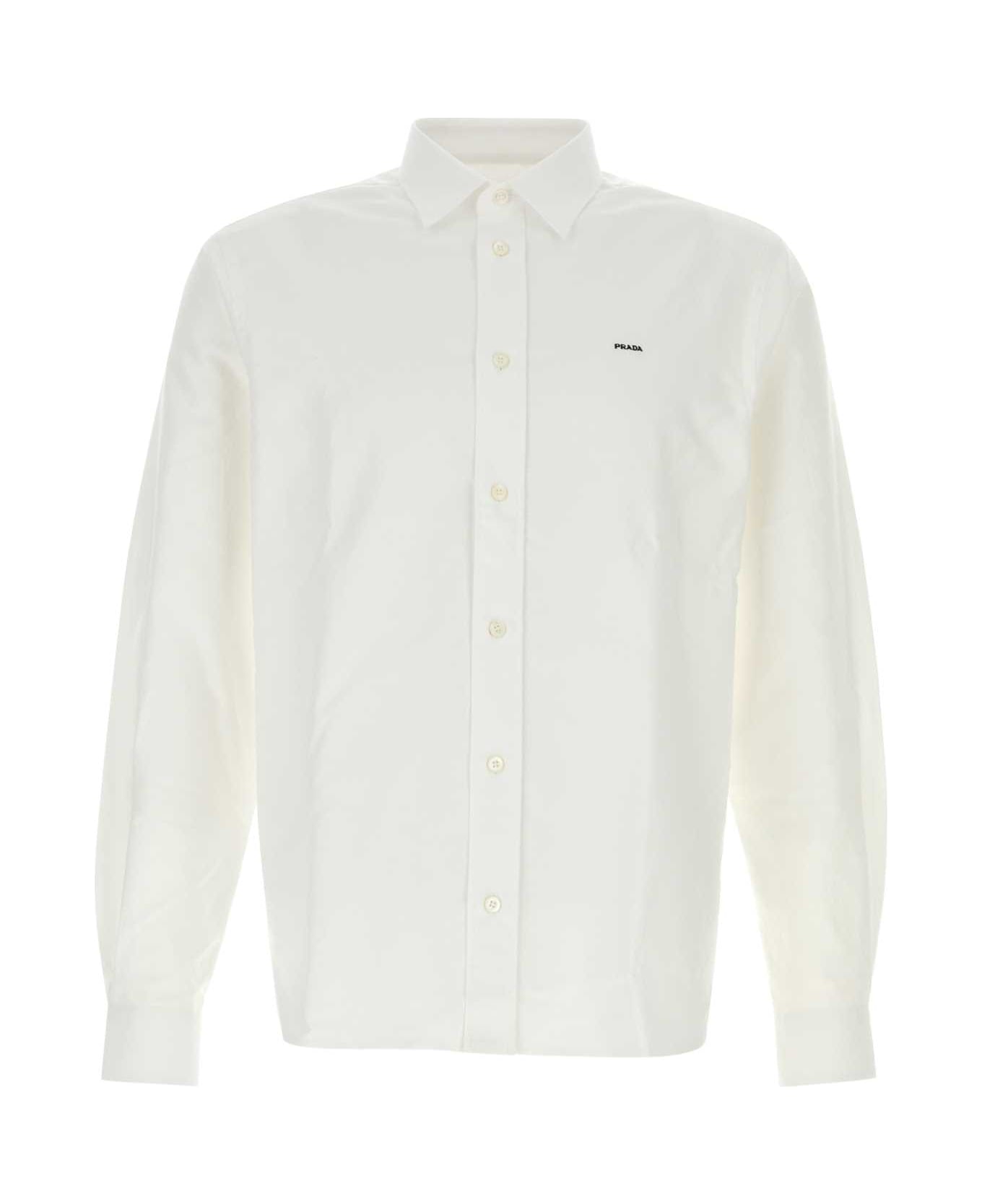 Prada White Oxford Shirt - BIANCO