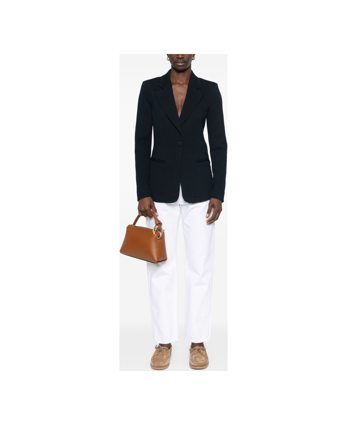 Emporio Armani Single-breasted Blazer Jacket - Black