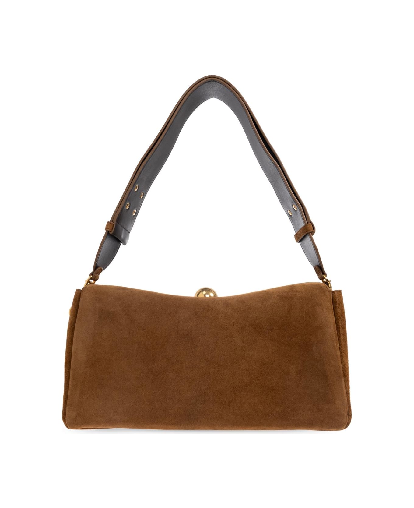 Ami Alexandre Mattiussi Suede Shoulder Bag - Brown