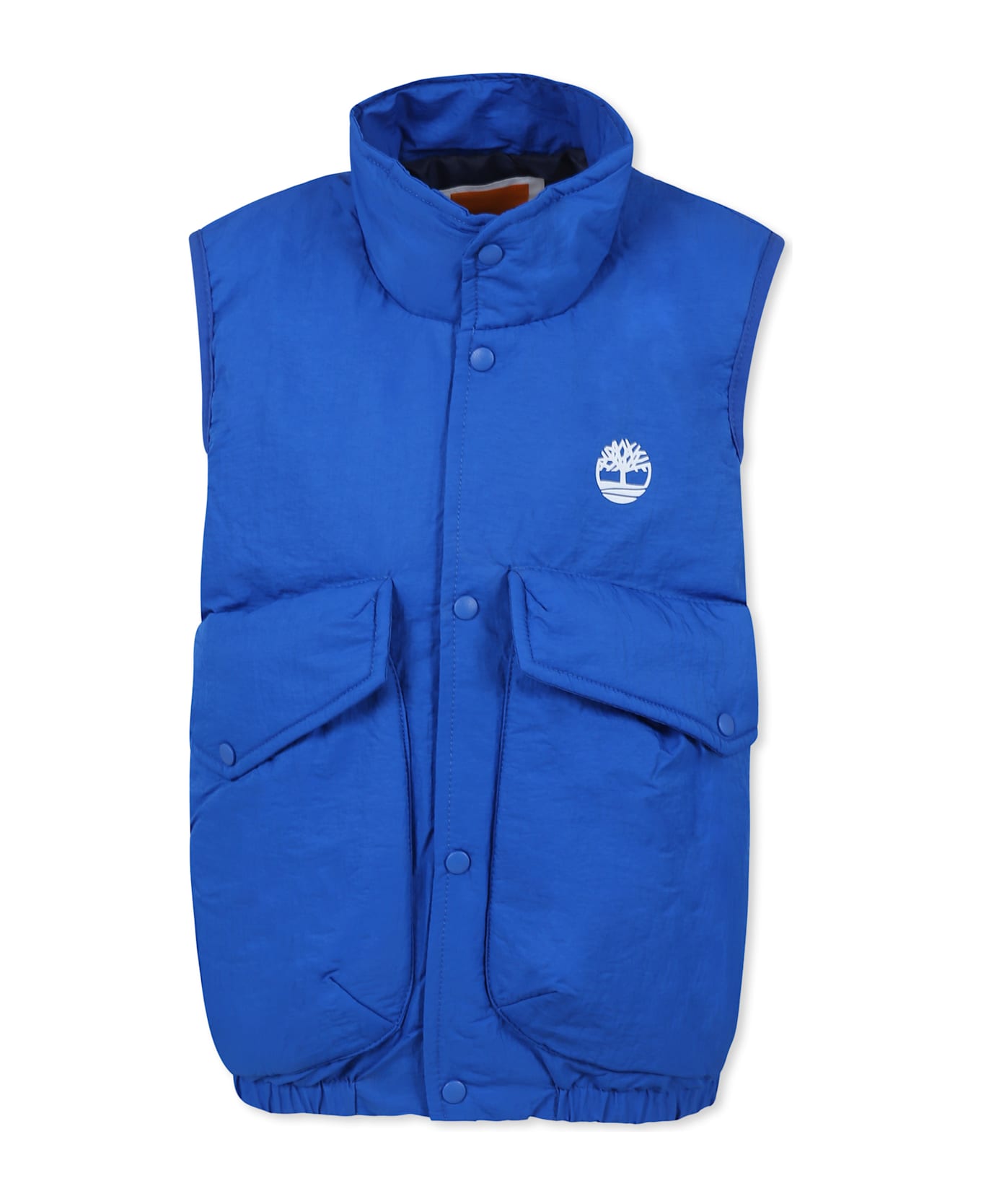 Timberland Light Blue Gilet For Boy With Tree - Light Blue
