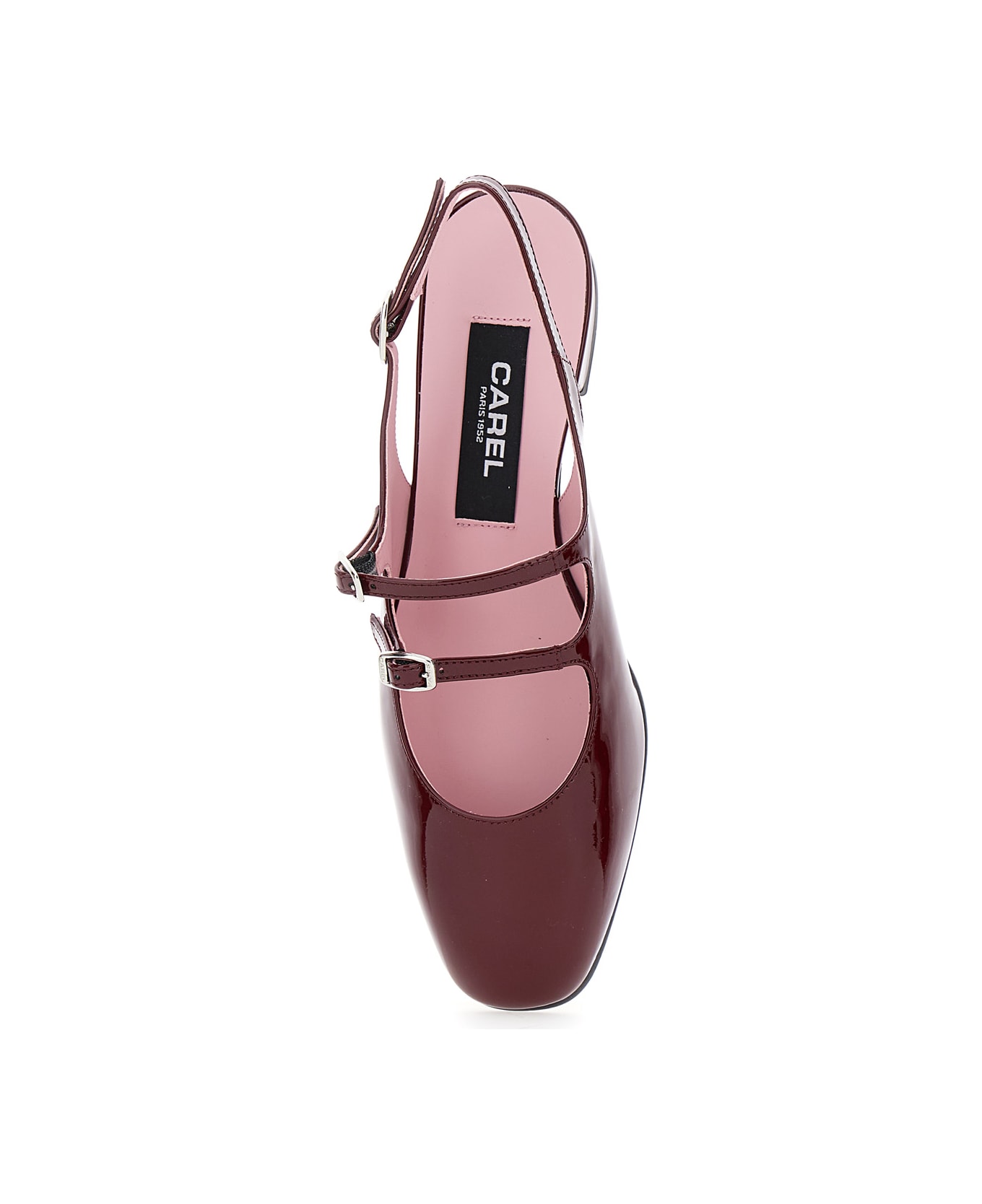 Carel 'peche' Bordeaux Mary Jane Pumps In Patent Leather Woman - Bordeaux