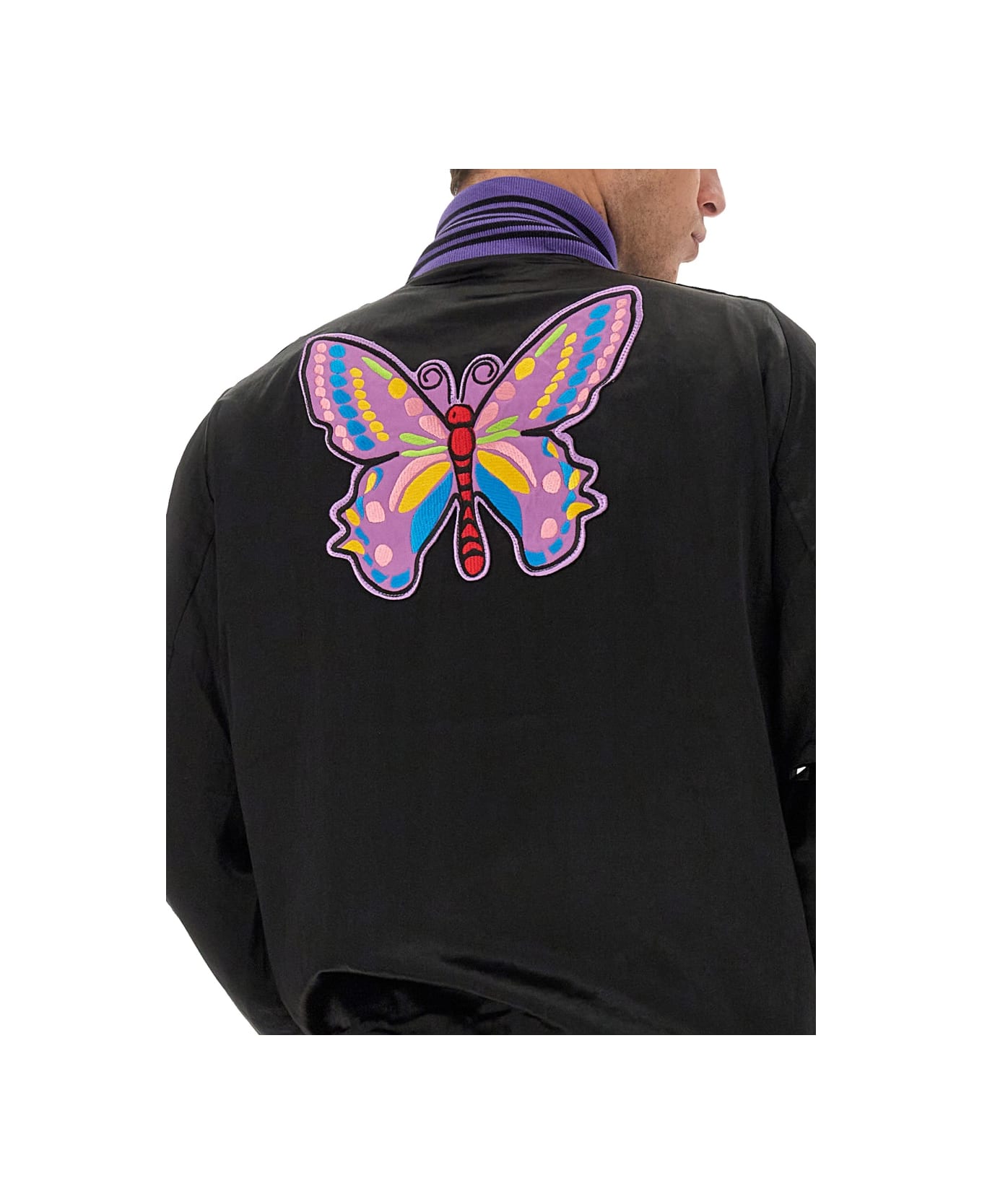 Needles Satin Jacket - BLACK