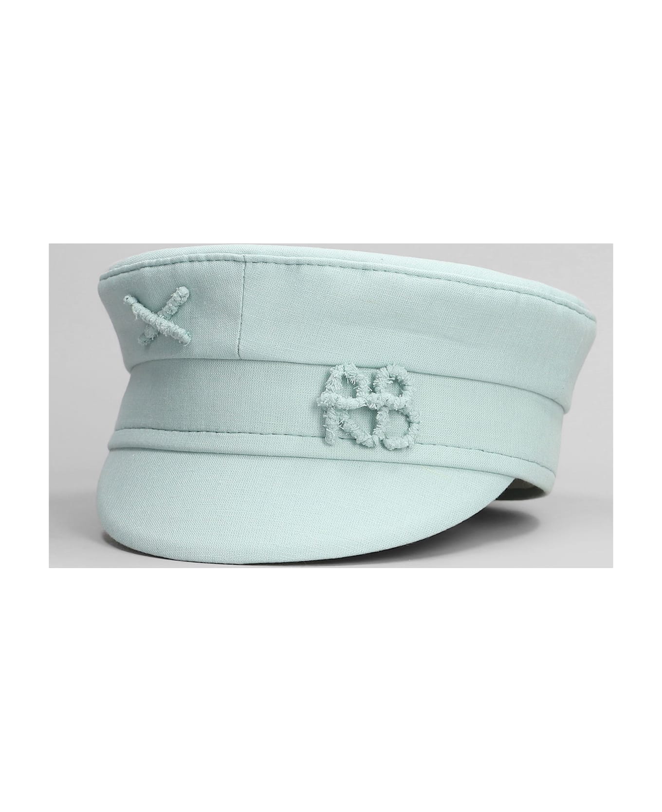 Ruslan Baginskiy Baker Boy Hats In Green Linen - green