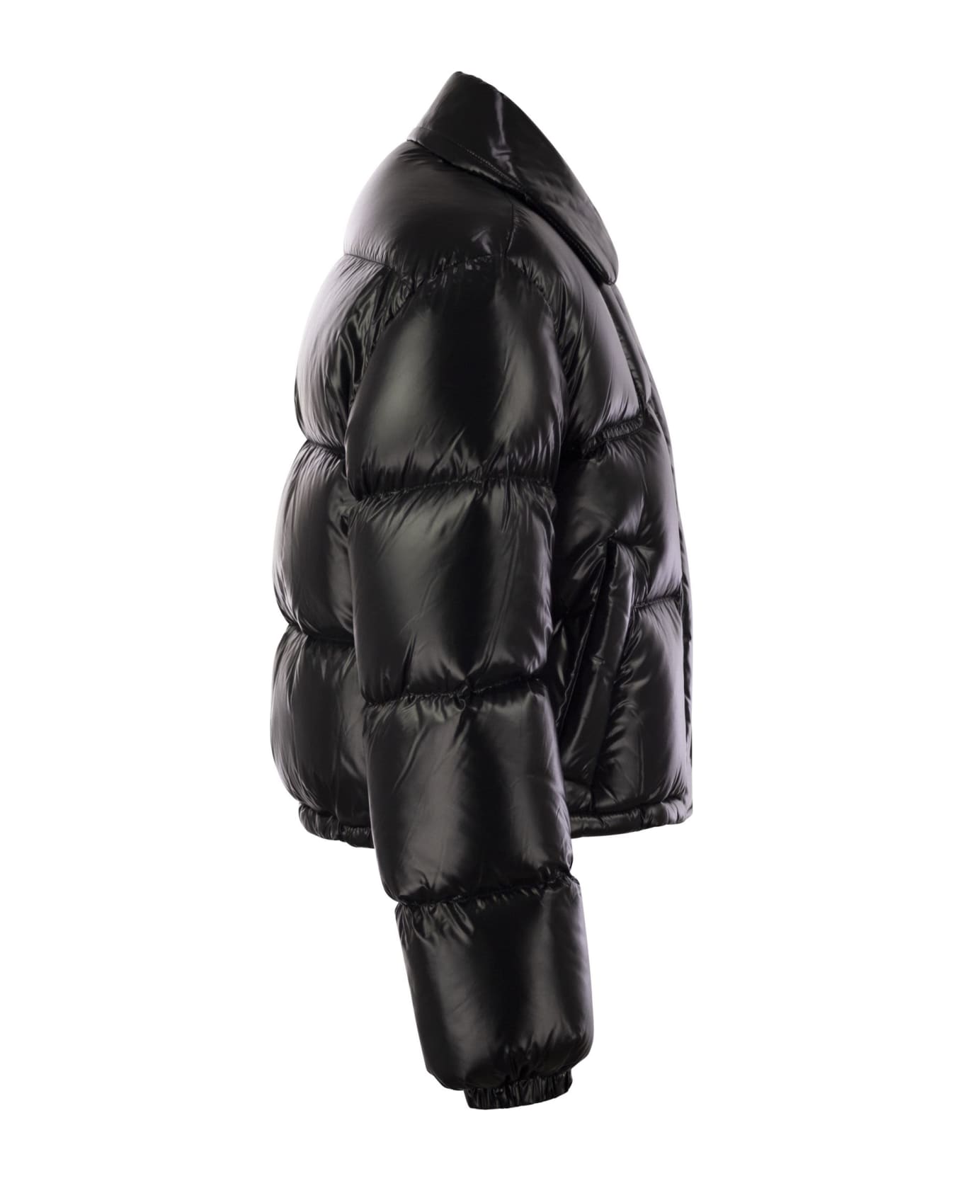 Fay 3 Hooks Cropped Down Jacket - Black