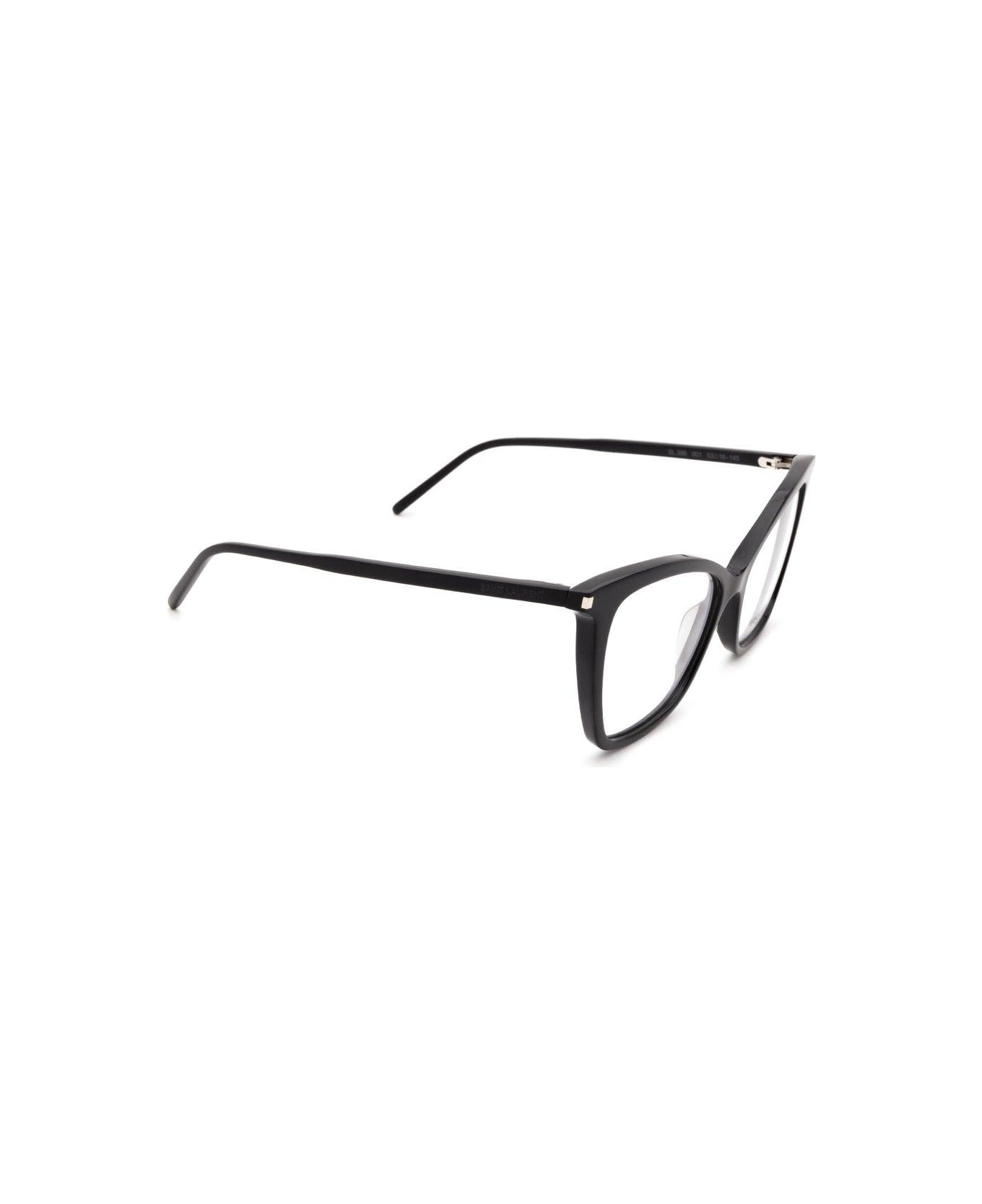 Saint Laurent Eyewear Cat-eye Glasses - 001 black black transpare