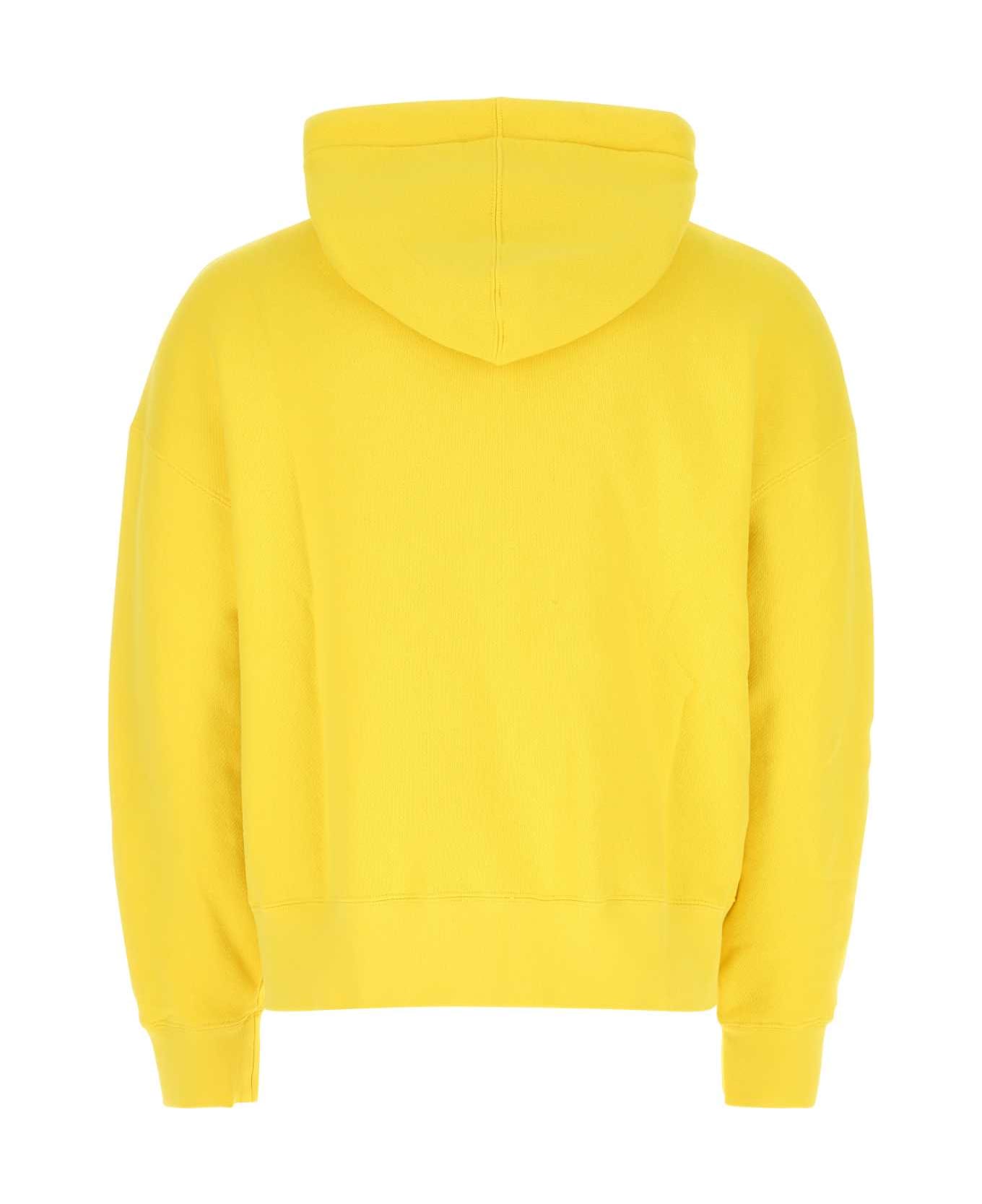 Palm Angels Yellow Cotton Oversize Sweatshirt - Multicolor