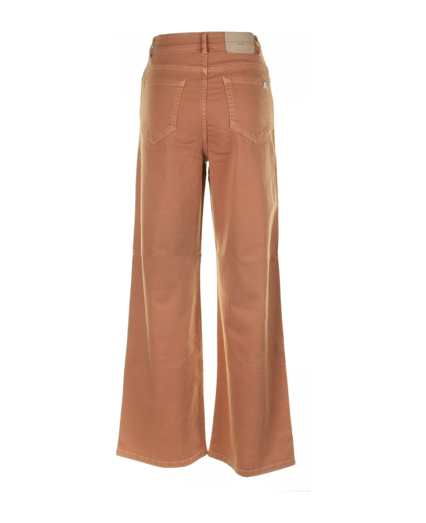 Weekend Max Mara High-waisted Palazzo Trousers In Cotton - MAGNOLIA ボトムス