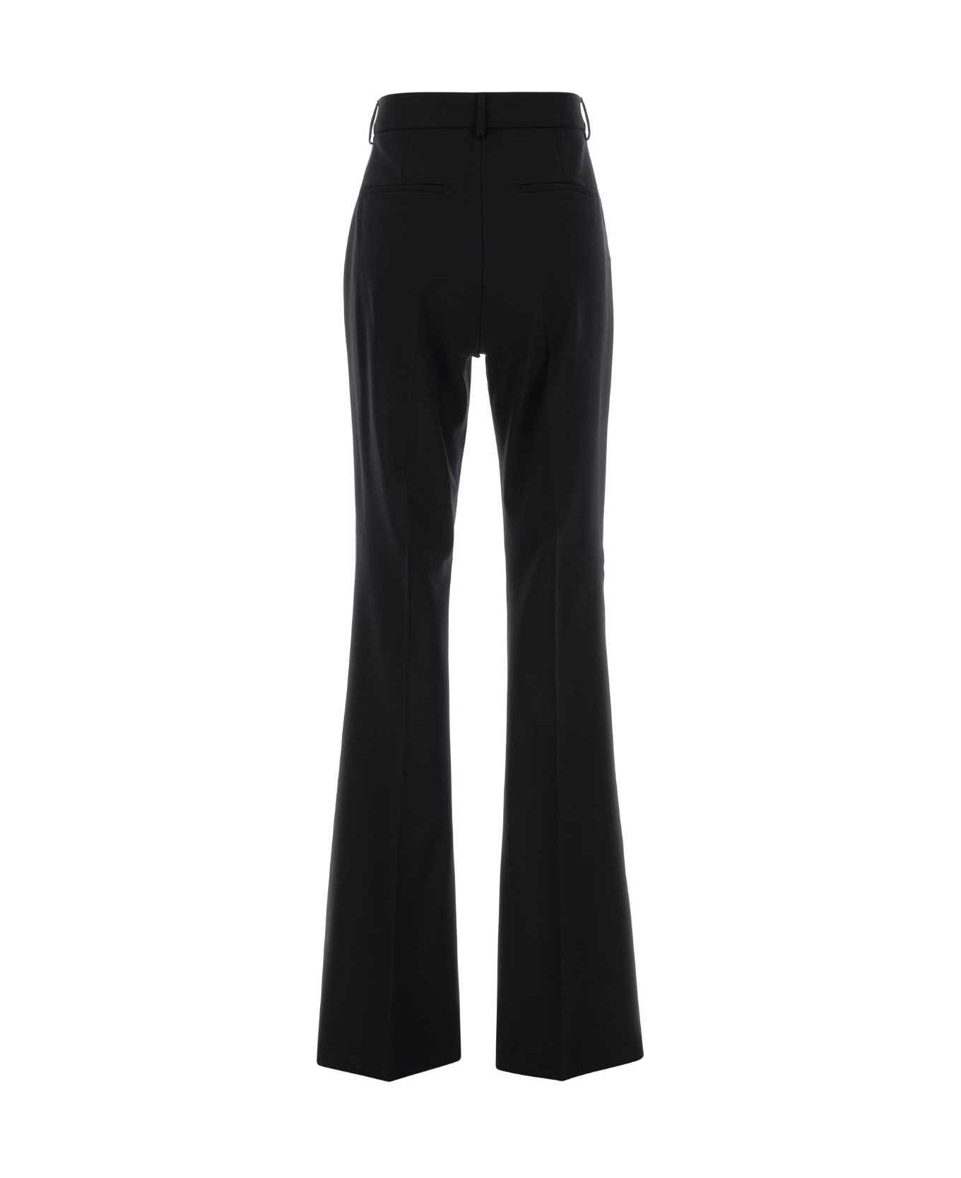 SportMax Black Stretch Wool Febe Pant - NERO