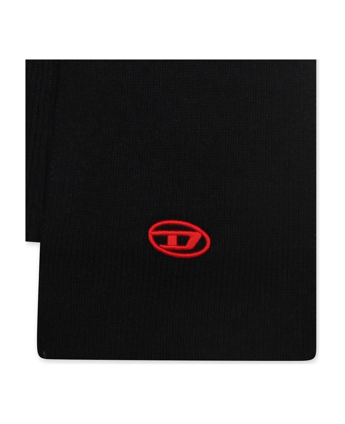 Diesel Black Scarf For Kids With Logo - Black