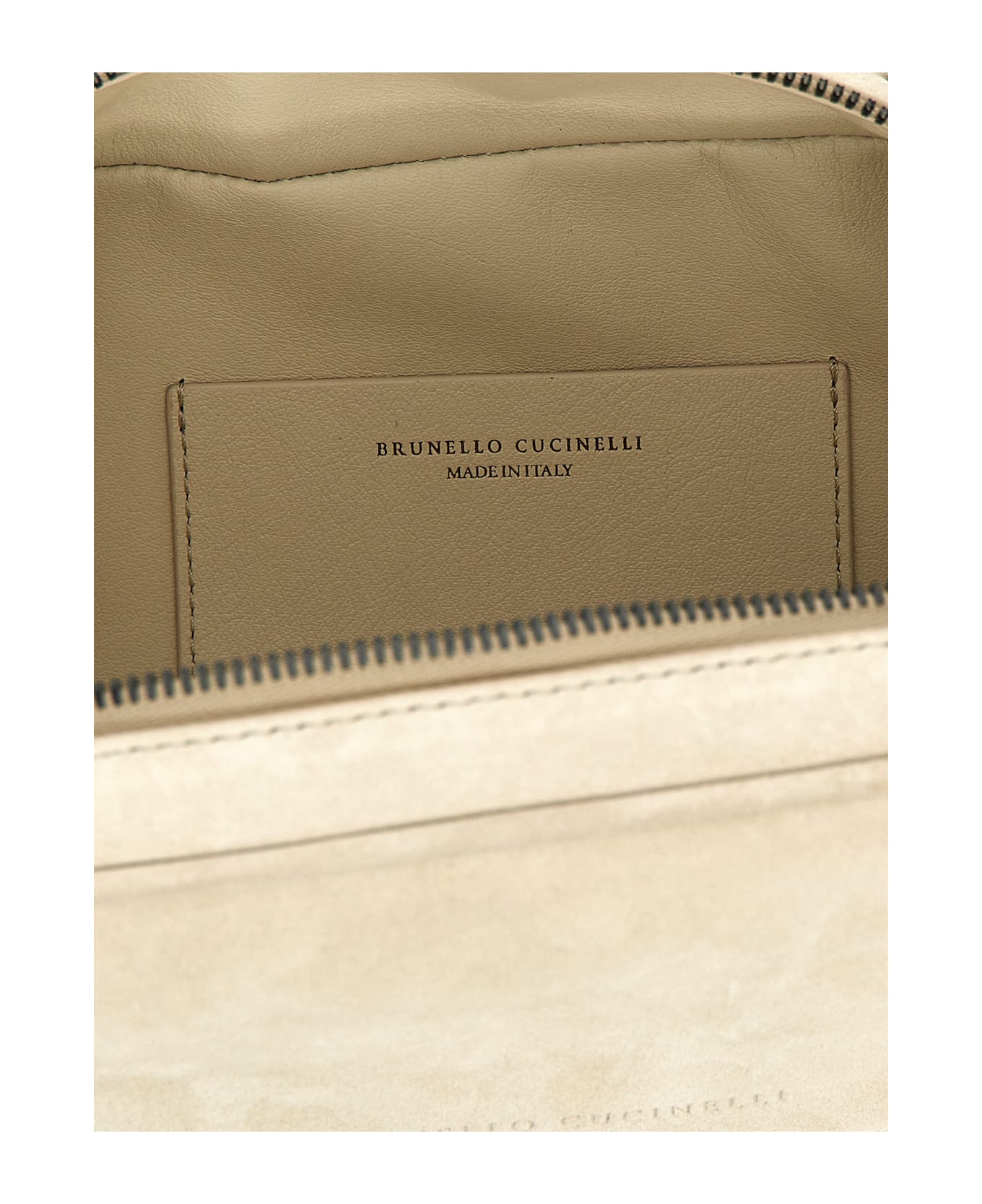 Brunello Cucinelli 'boston Explorer' Small Handbag - Beige