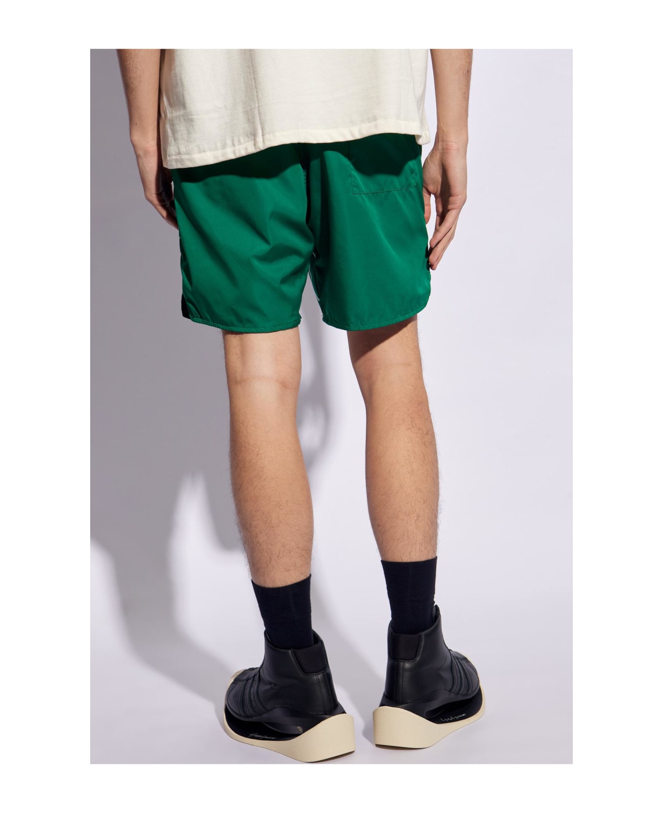 Rhude Shorts With Logo - Green