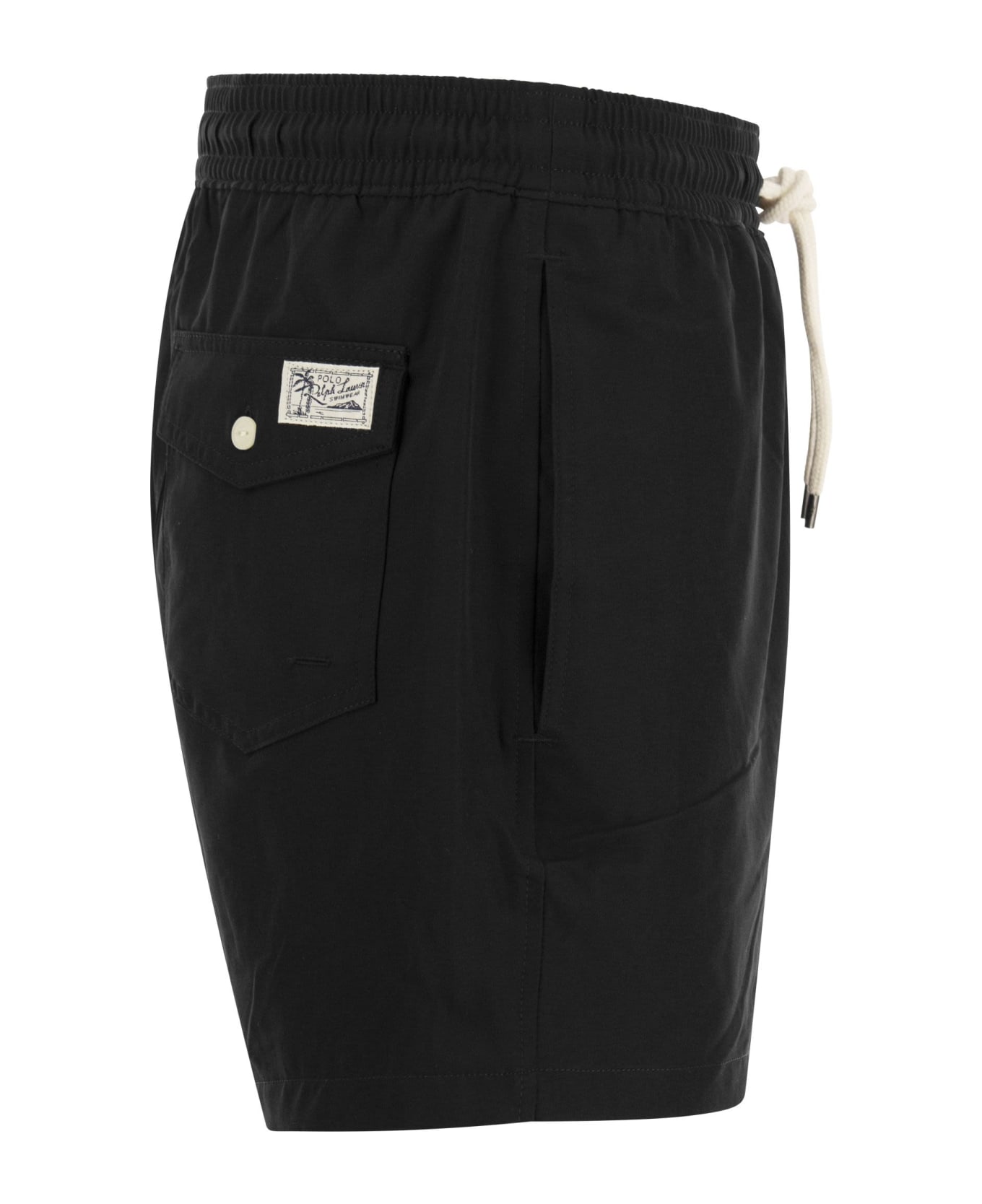 Polo Ralph Lauren Black Stretch Polyester Swimming Shorts - POLOBLK
