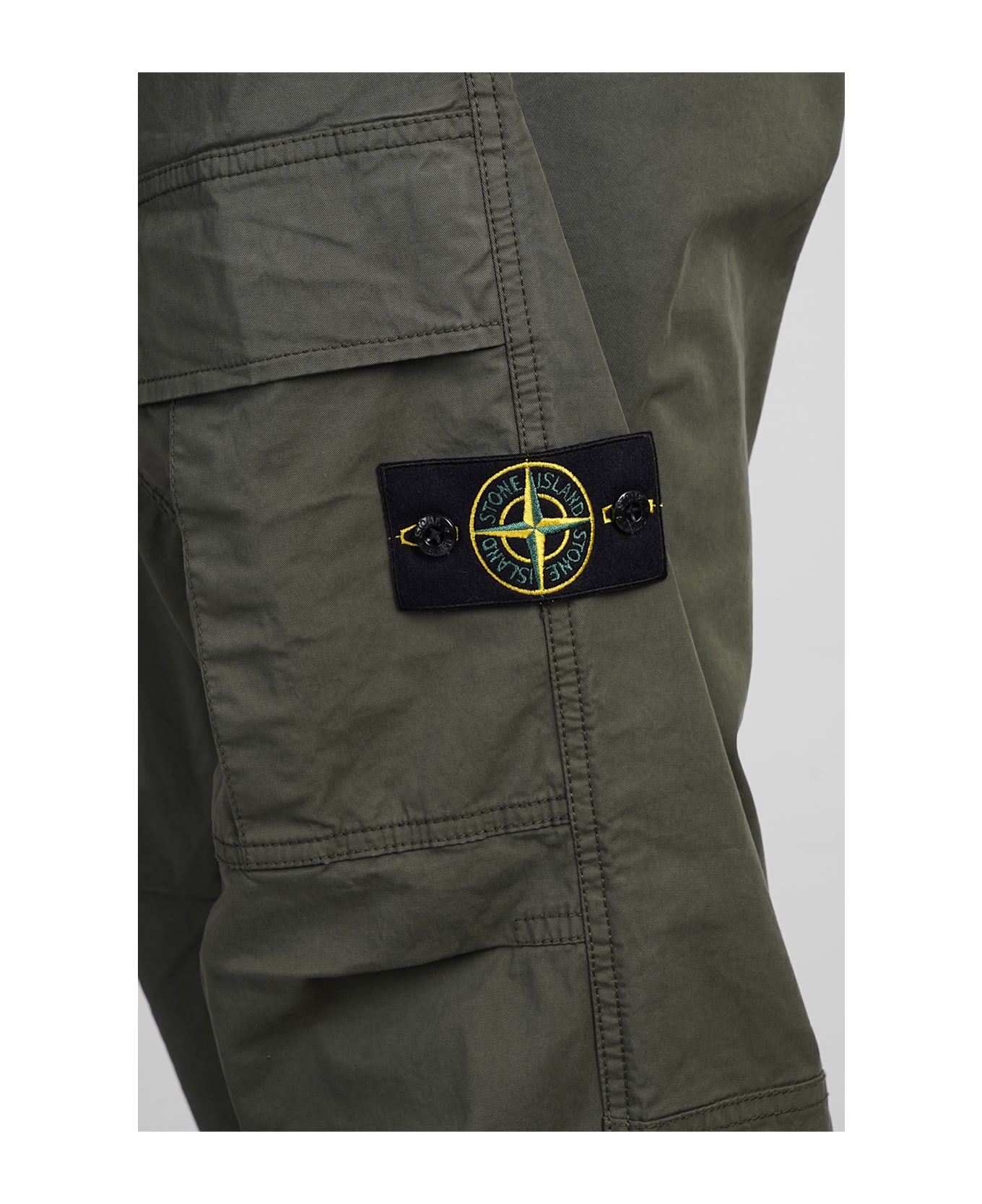 Stone Island Pants In Green Cotton - green