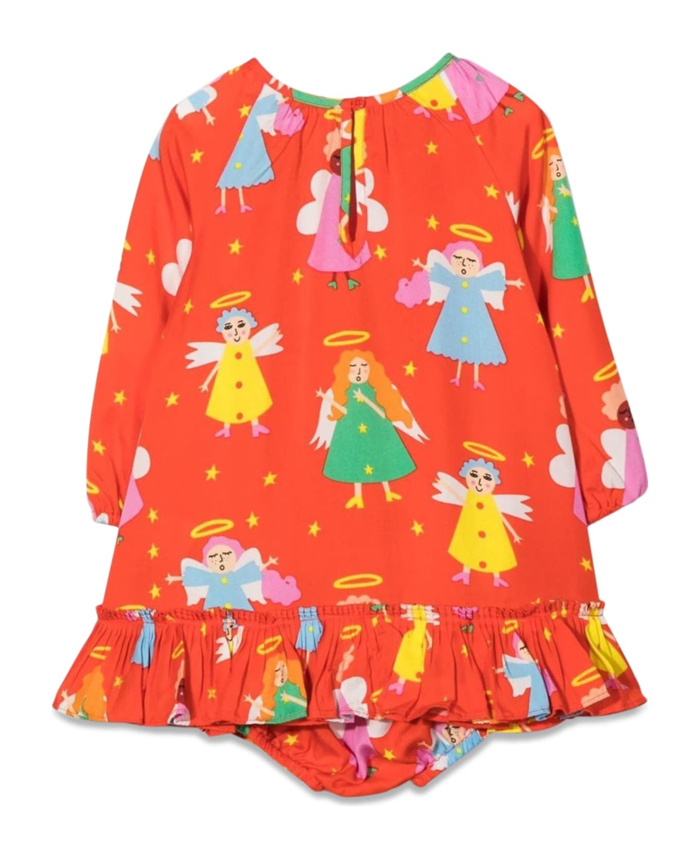 Stella McCartney Kids M/l Dress With Little Angels Coulottes - MULTICOLOR