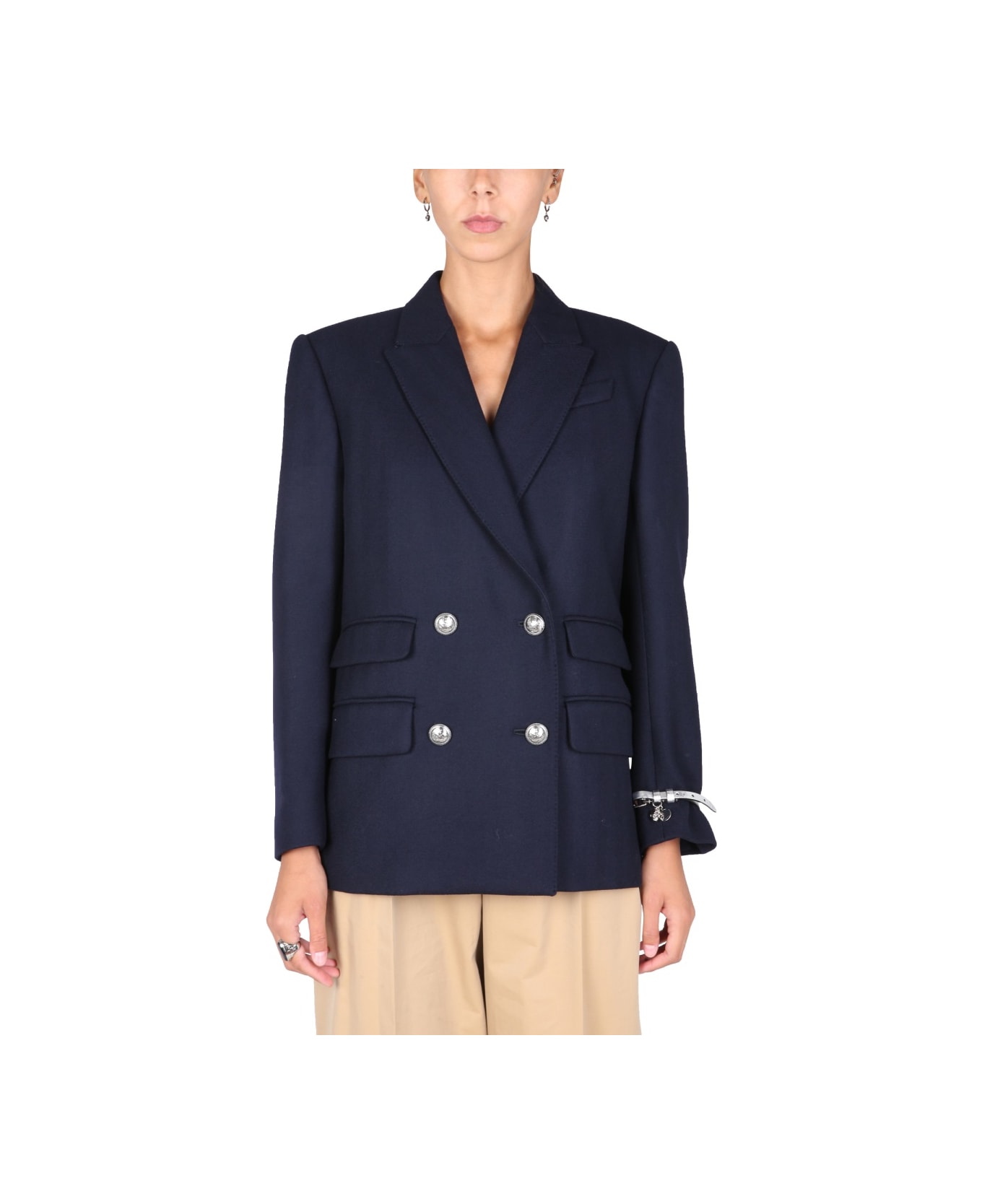 Alexander McQueen Double-breasted Jacket - BLUE