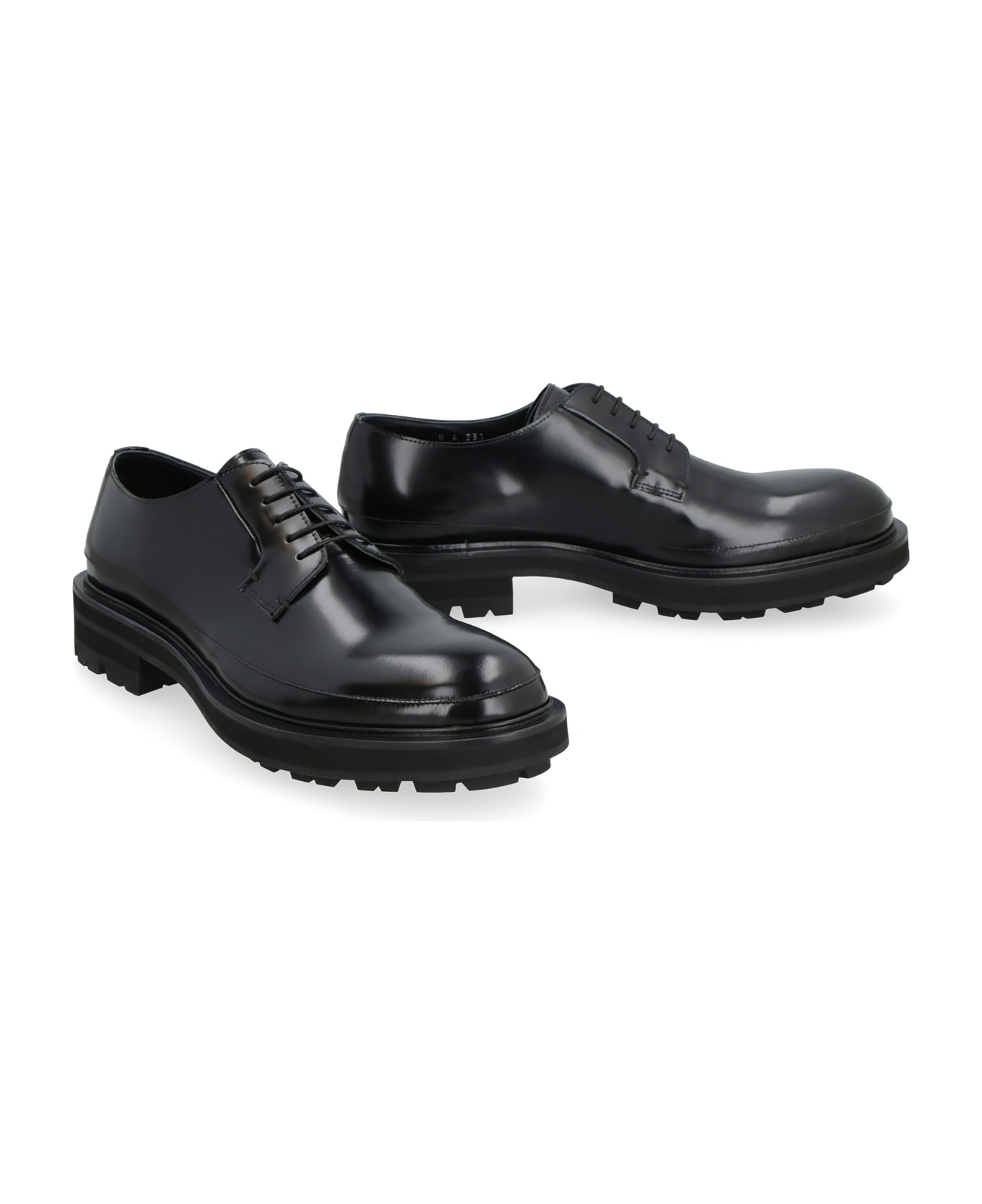Alexander McQueen Leather Lace-up Derby Shoes - black