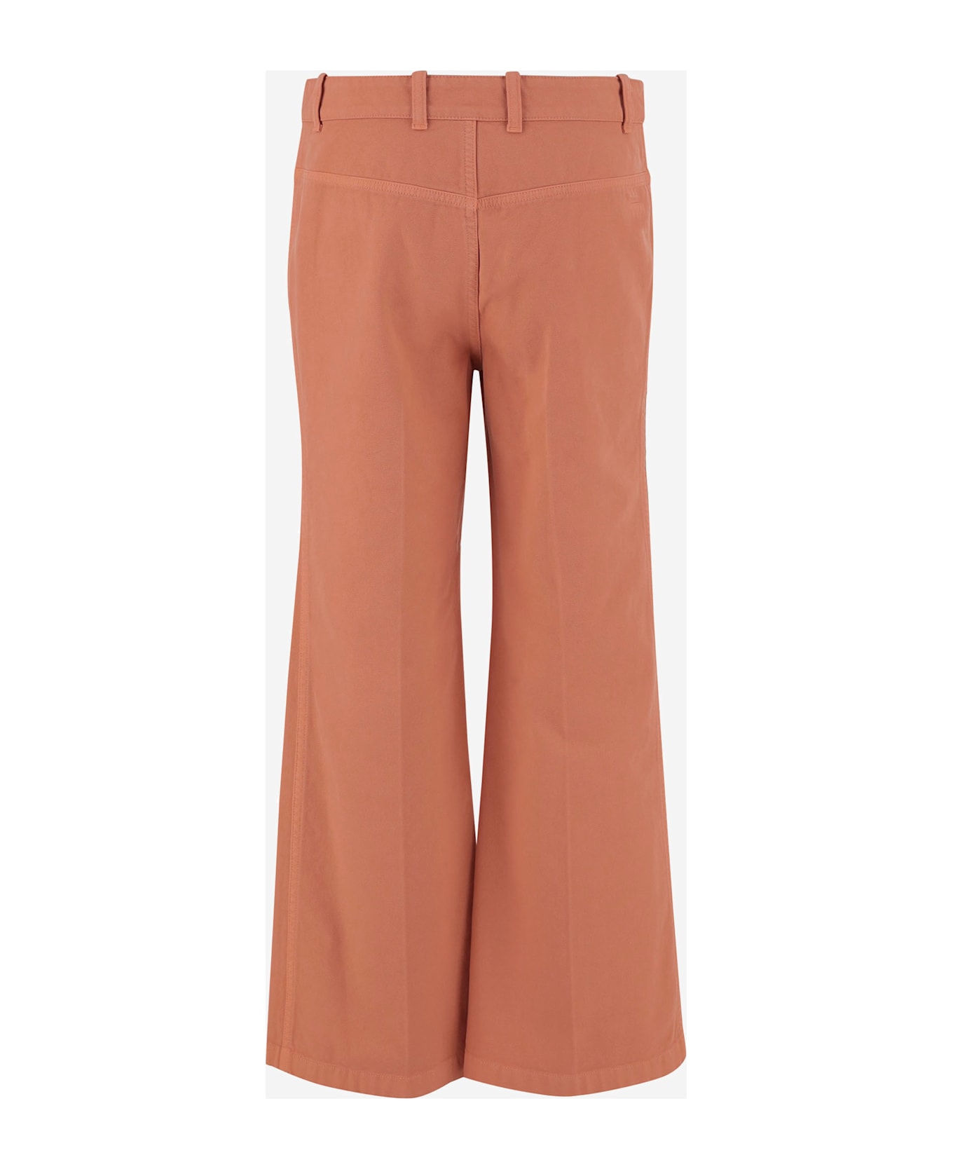 Chloé Cotton Cropped Pants - Orange