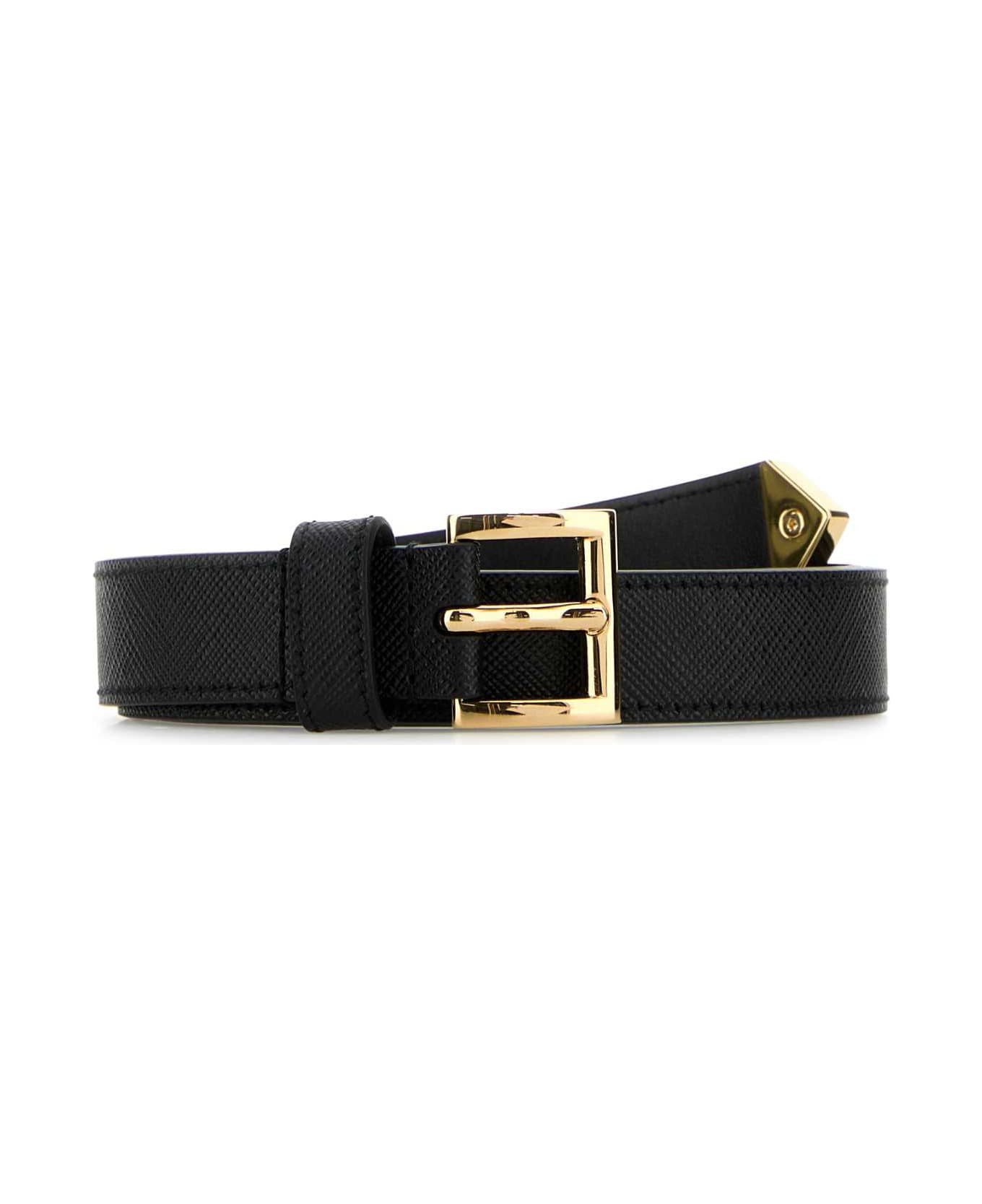 Prada Black Leather Belt - NERO